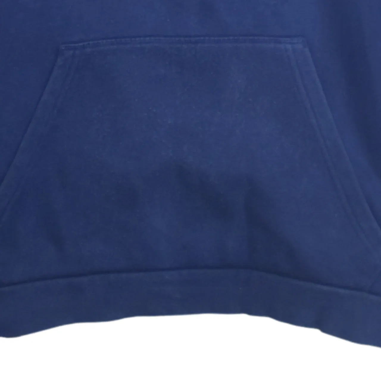 Adidas 90's Drawstring Pockets Pullover Hoodie Medium Navy Blue sold by Vintage Club product image thumbnail 4