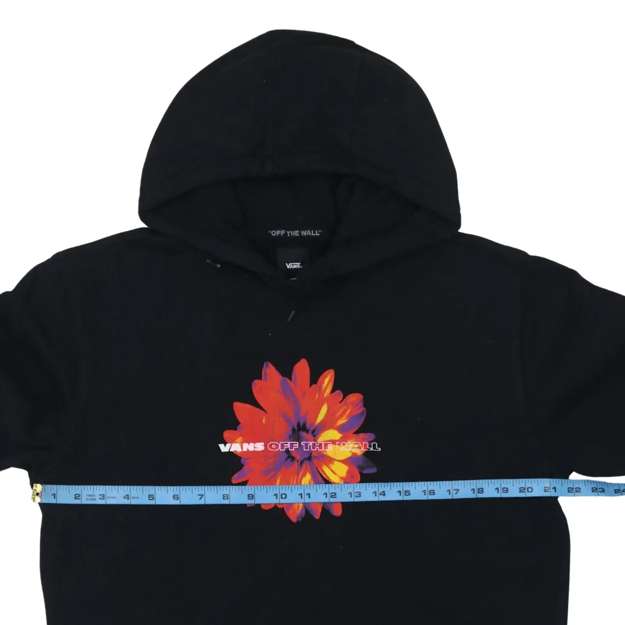 VANS 90's Drawstring Pockets Pullover Hoodie Large Black sold by Vintage Club product image thumbnail 5