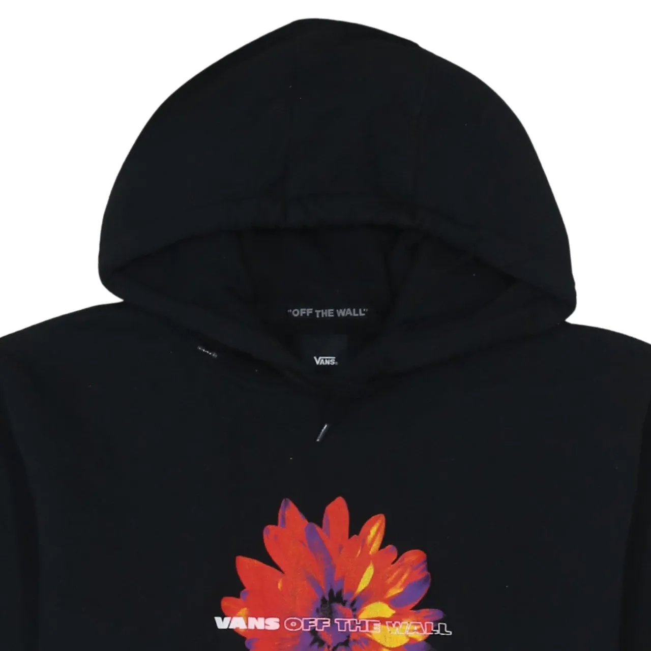 VANS 90's Drawstring Pockets Pullover Hoodie Large Black sold by Vintage Club product image thumbnail 3