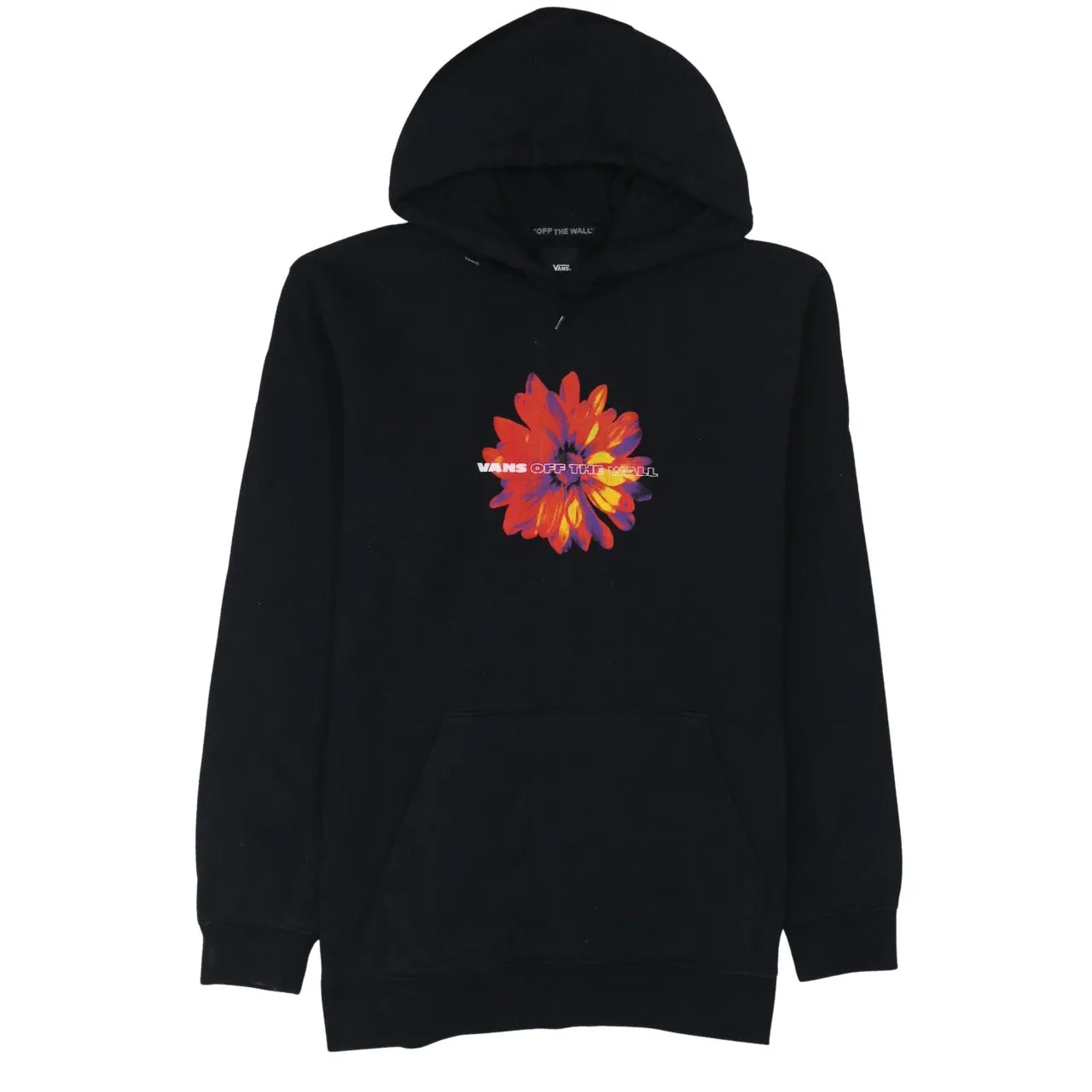 VANS 90's Drawstring Pockets Pullover Hoodie Large Black sold by Vintage Club