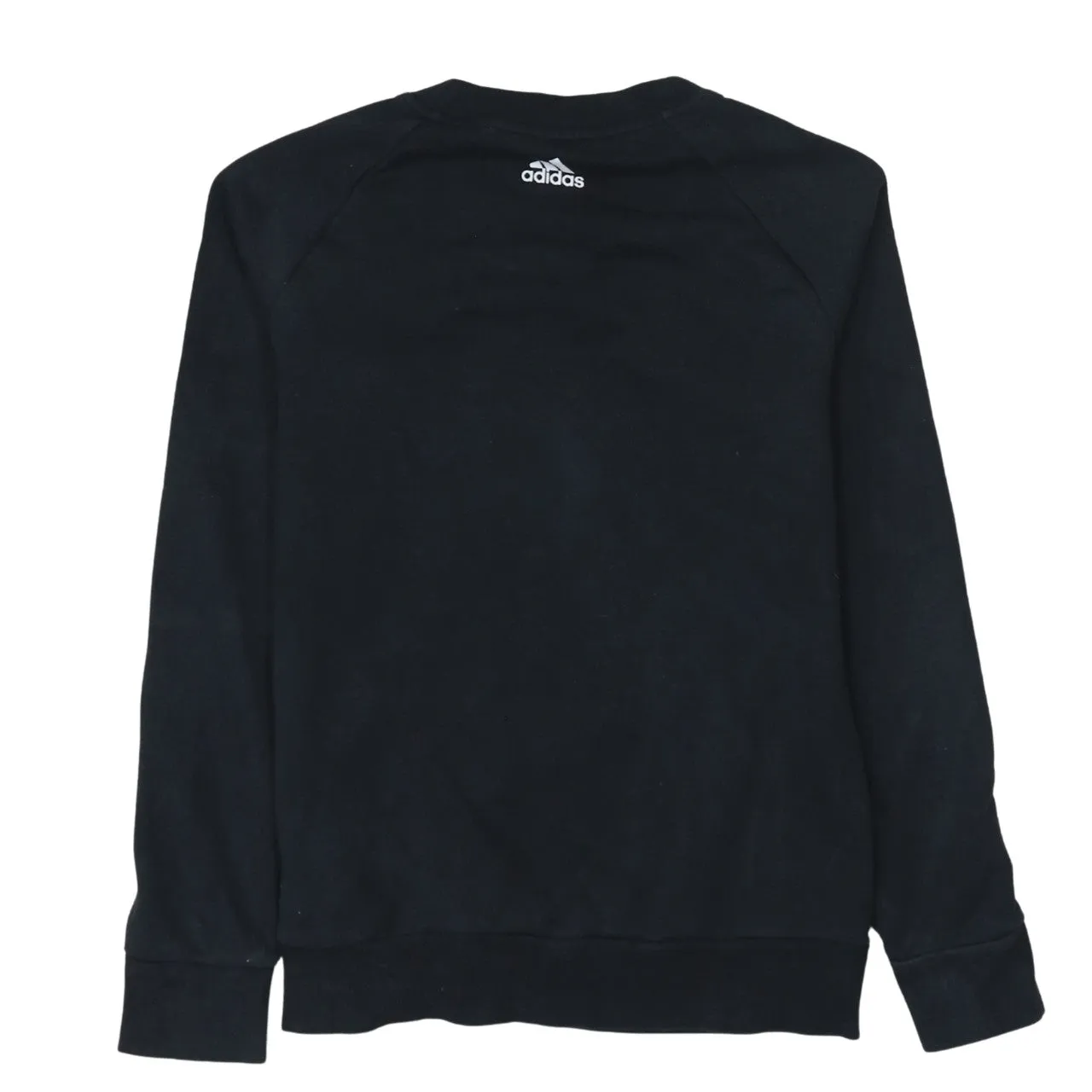 Adidas Black Sweatshirt Women's Small Printed Big Logo Crewneck Pullover Top sold by Vintage Club product image thumbnail 2