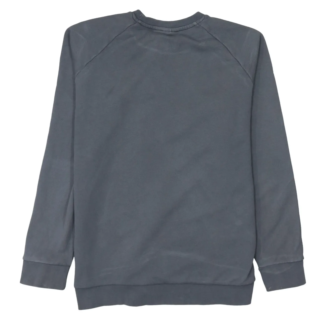 Adidas Charcoal Grey Sweatshirt Men's Medium Trefoil Embroidered Logo Crewneck Pullover Fleece Top sold by Vintage Club product image thumbnail 2