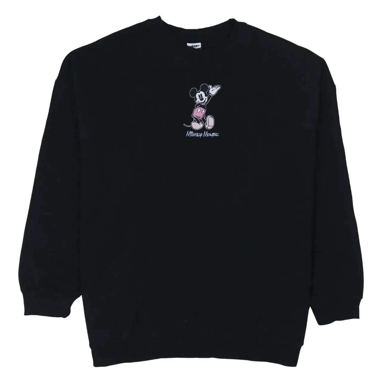 Disney 90's Mickey Mouse Crew Neck Sweatshirt Large Black sold by Vintage Club
