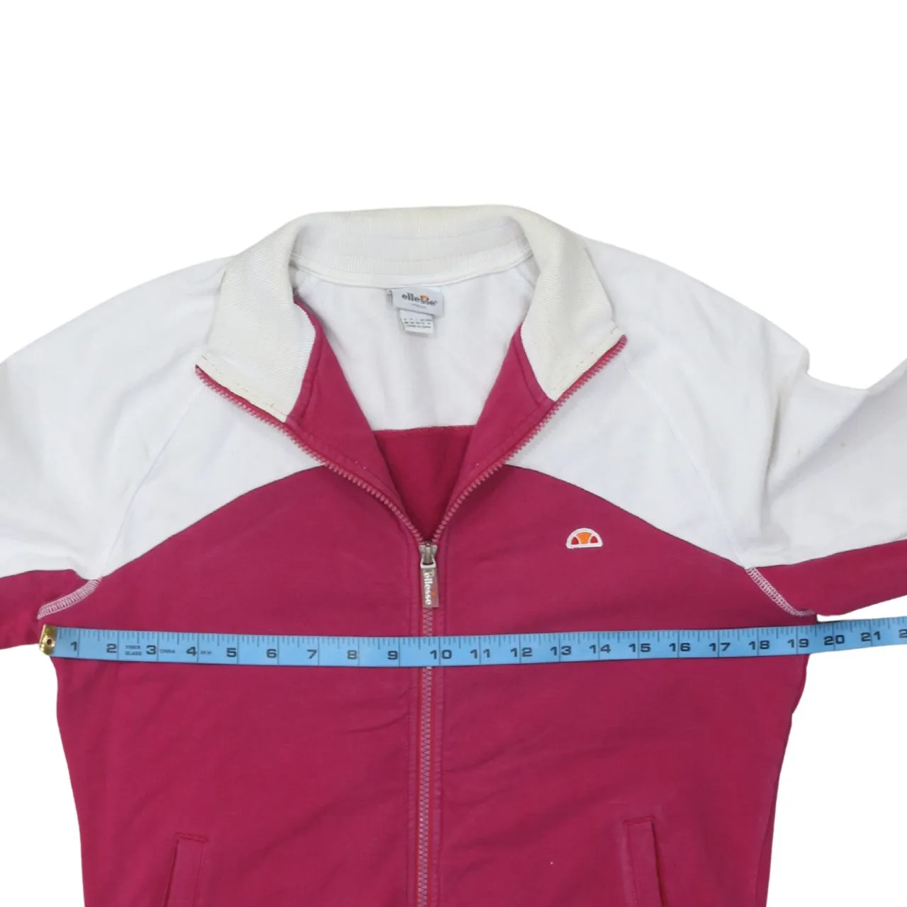 Ellesse 90's Lightweight Full Zip Up Sweatshirt Medium Pink sold by Vintage Club product image thumbnail 5