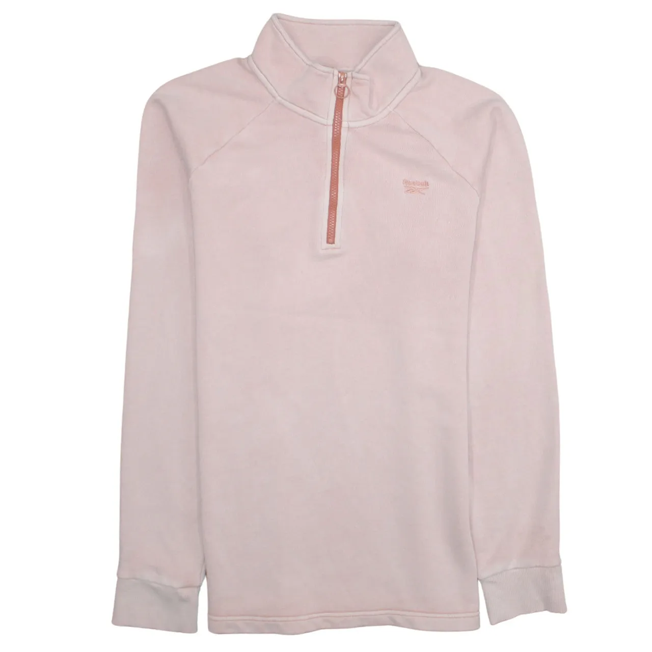 Reebok 90's Lightweight Quarter Zip Sweatshirt Medium Pink sold by Vintage Club