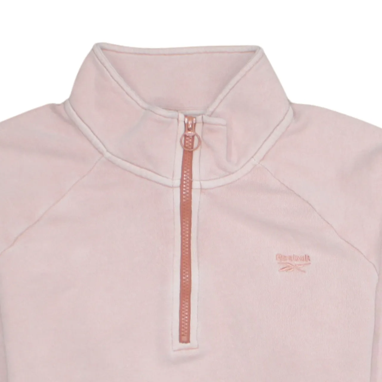 Reebok 90's Lightweight Quarter Zip Sweatshirt Medium Pink sold by Vintage Club product image thumbnail 3