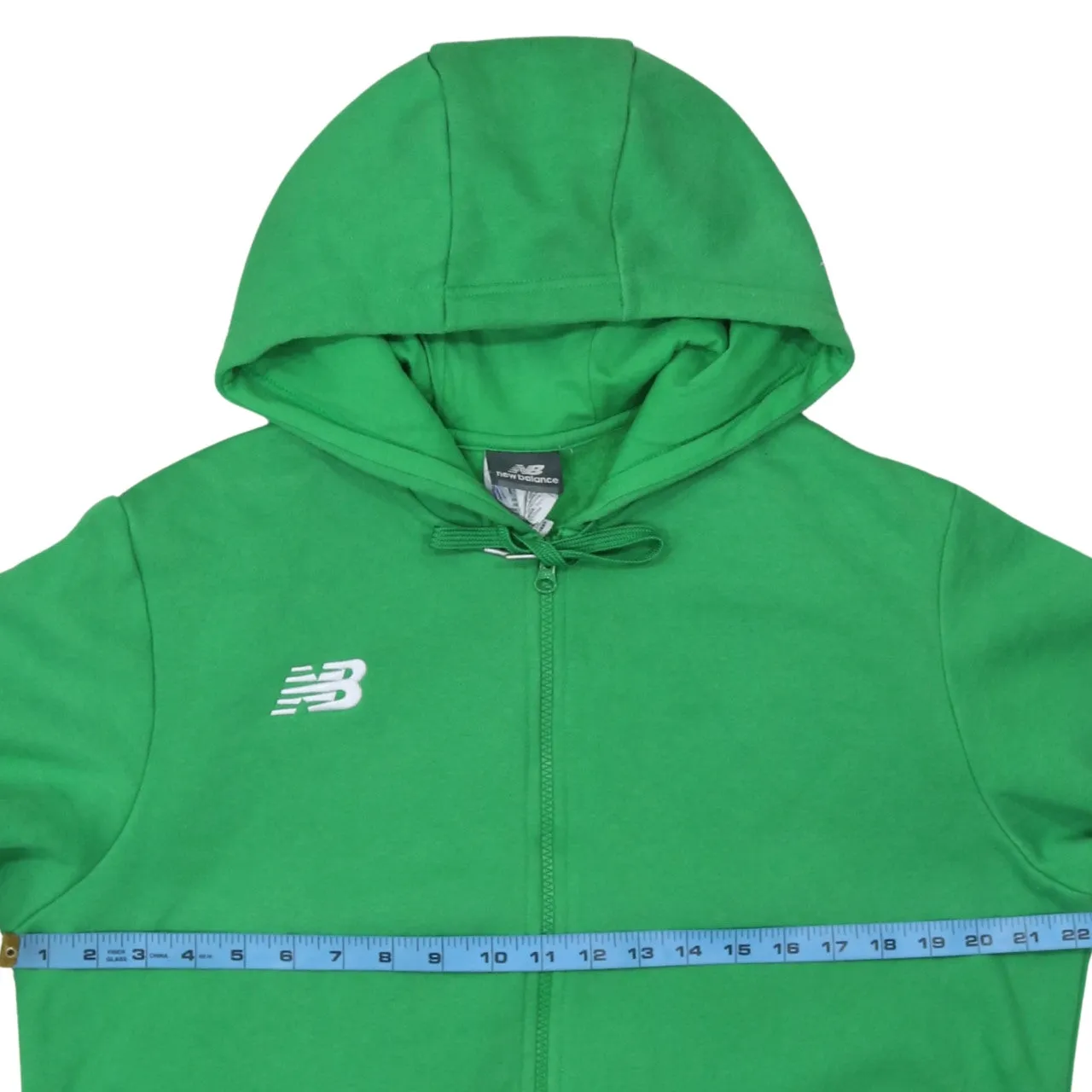 New Balance 90's Drawstring Pockets Full Zip Up Hoodie Large Green sold by Vintage Club product image thumbnail 5