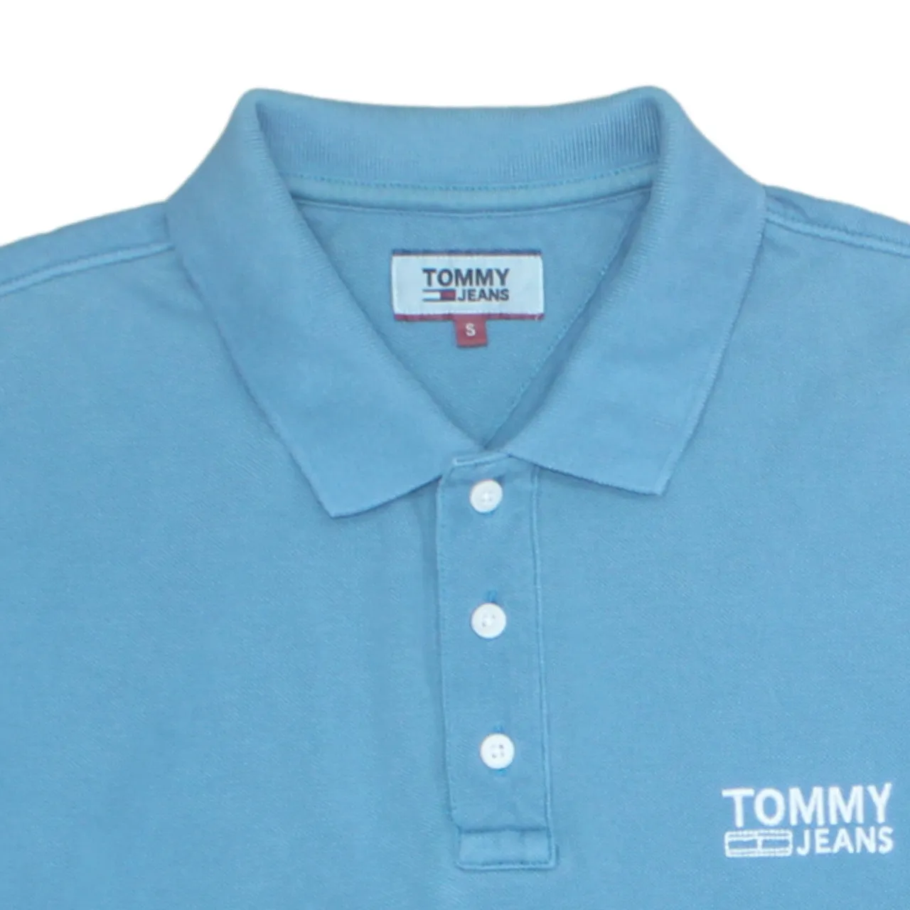 Tommy Hilfiger Blue Polo Shirt Men's Small Embroidered Chest Logo Short Sleeve Top sold by Vintage Club product image thumbnail 3