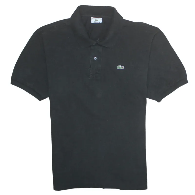 Lacoste 90's Short Sleeves Quarter Button Polo Shirt Large  Black made by Lacoste