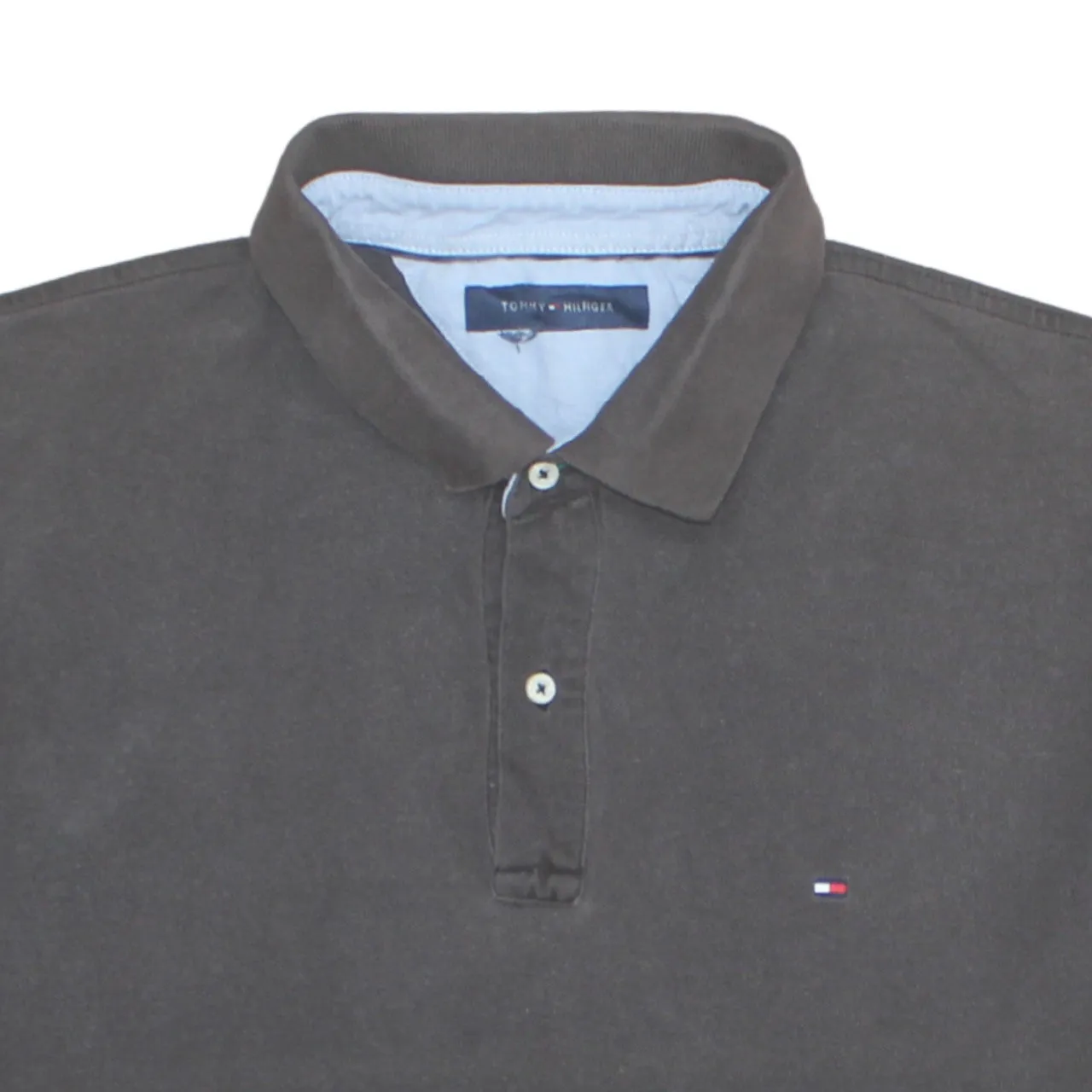 Tommy Hilfiger Faded Black Polo Shirt Men's XLarge Embroidered Flag Logo Casual Top sold by Vintage Club product image thumbnail 3