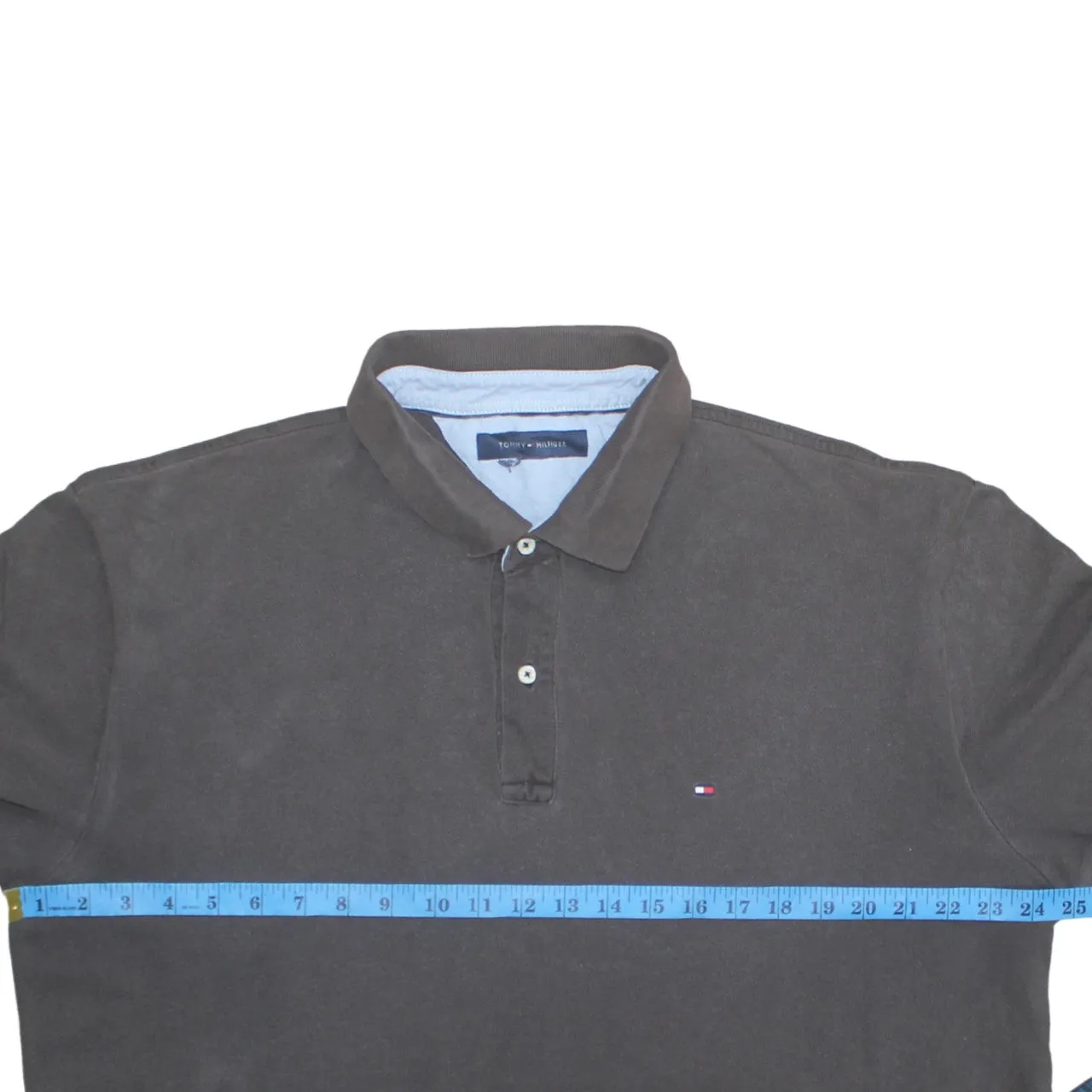 Tommy Hilfiger Faded Black Polo Shirt Men's XLarge Embroidered Flag Logo Casual Top sold by Vintage Club product image thumbnail 5