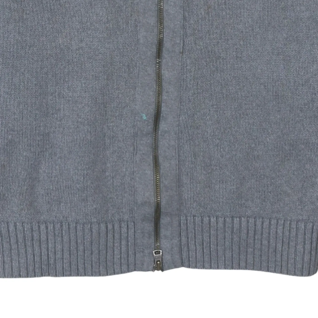 Tommy Hilfiger Grey Full Zip Jumper Women’s XLarge Embroidered Flag Logo Ribbed Knit Cardigan sold by Vintage Club product image thumbnail 4