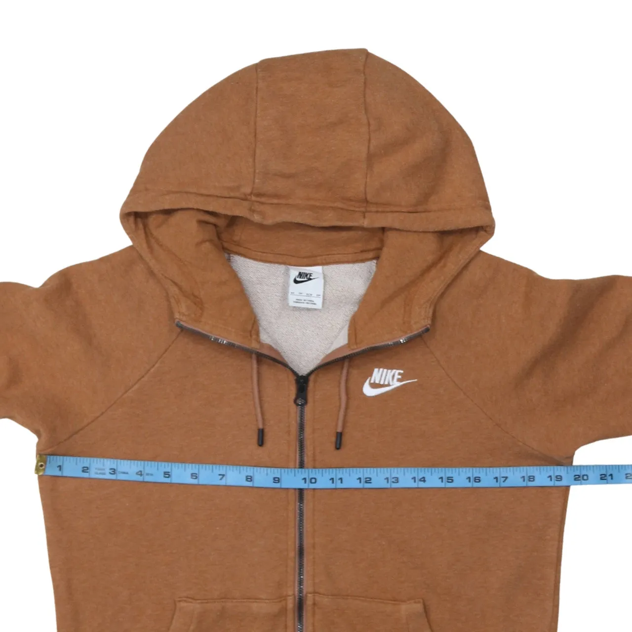 Nike 90's Swoosh Full Zip Up Hoodie XSmall Brown sold by Vintage Club product image thumbnail 5