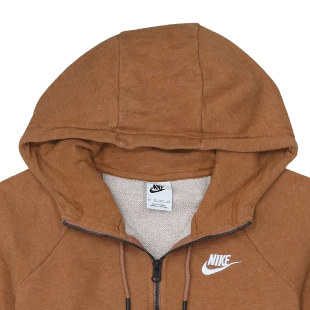 Nike 90's Swoosh Full Zip Up Hoodie XSmall Brown sold by Vintage Club product image thumbnail 3