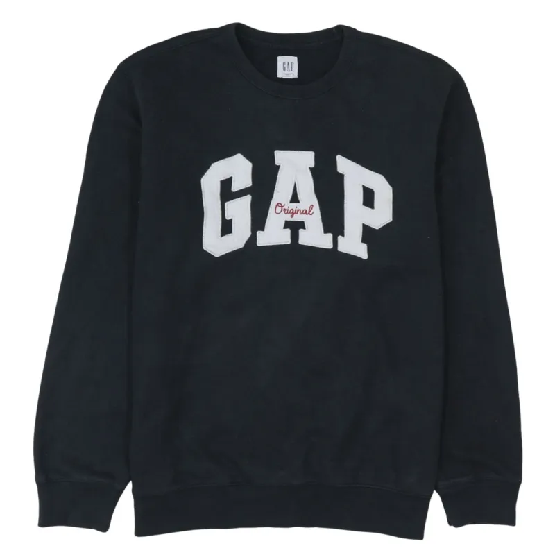 Gap 90's Spellout Crew Neck Sweatshirt Large Black sold by Vintage Club