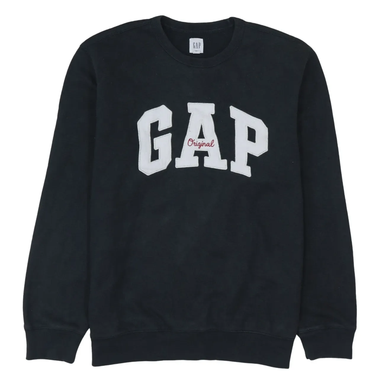 Gap 90's Spellout Crew Neck Sweatshirt Large Black sold by Vintage Club
