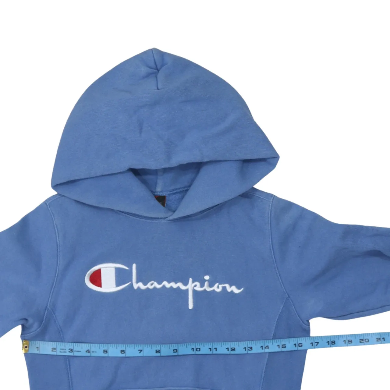 Champion 90's Spellout Pullover Hoodie XSmall Blue sold by Vintage Club product image thumbnail 5