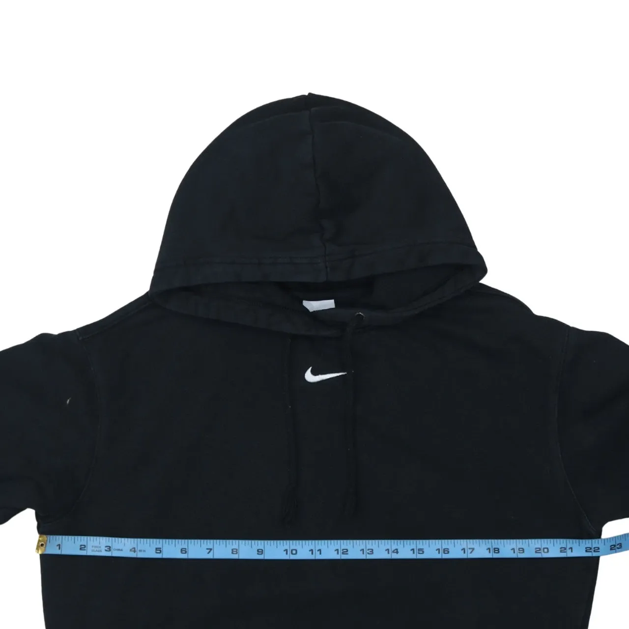Nike 90's Center Middle Swoosh Pullover Hoodie XSmall Black sold by Vintage Club product image thumbnail 5