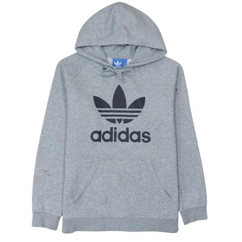 Adidas 90's Spellout Pullover Hoodie Large Grey sold by Vintage Club