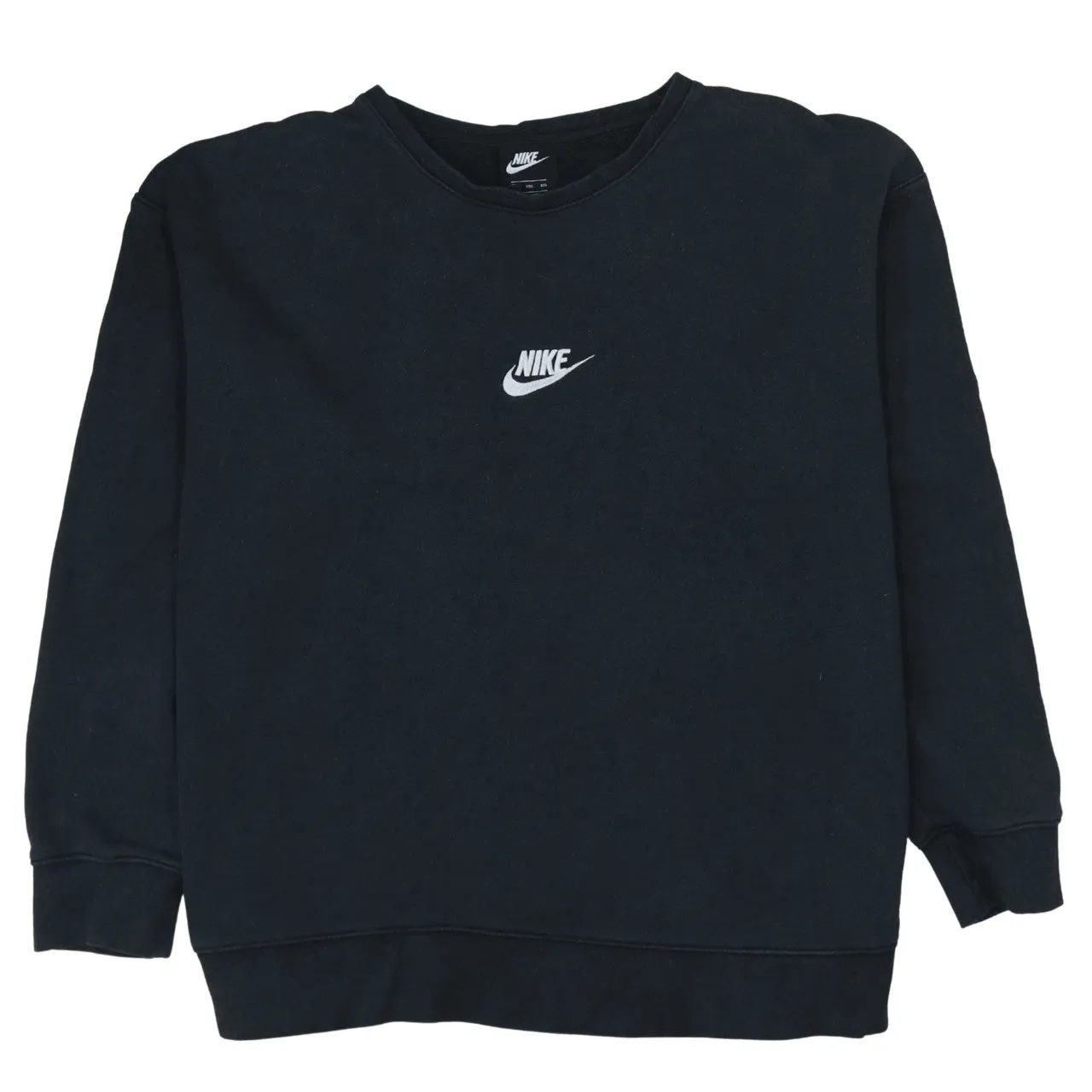 Nike 90's Center Middle Swoosh Crew Neck Sweatshirt XXLarge (2XL) Black sold by Vintage Club