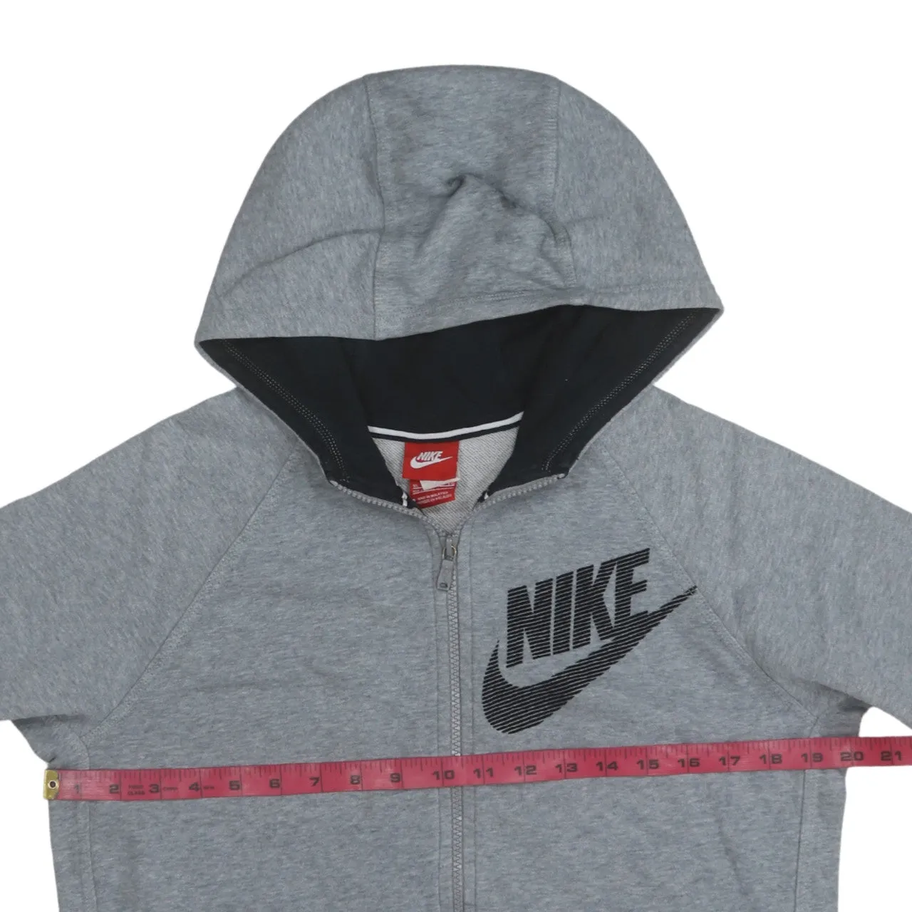 Nike 90's Swoosh Full Zip Up Hoodie XLarge Grey sold by Vintage Club product image thumbnail 5