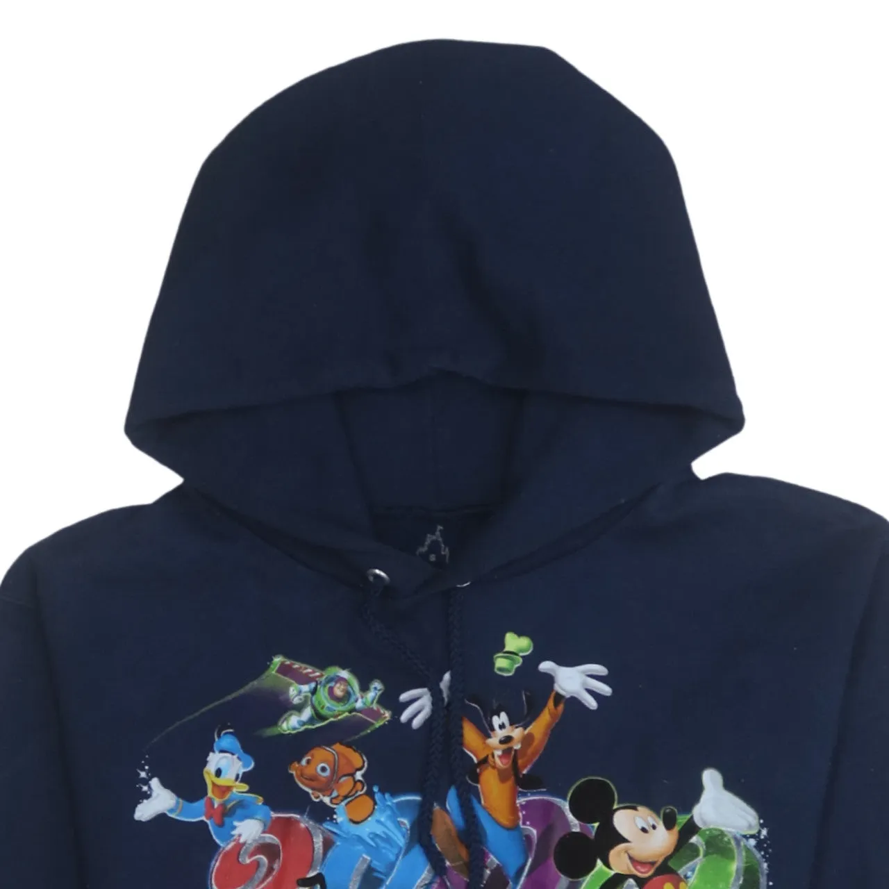 Disney Navy Blue Hoodie Women’s Small Printed Walt Disney World 2009 Characters Pullover sold by Vintage Club product image thumbnail 3