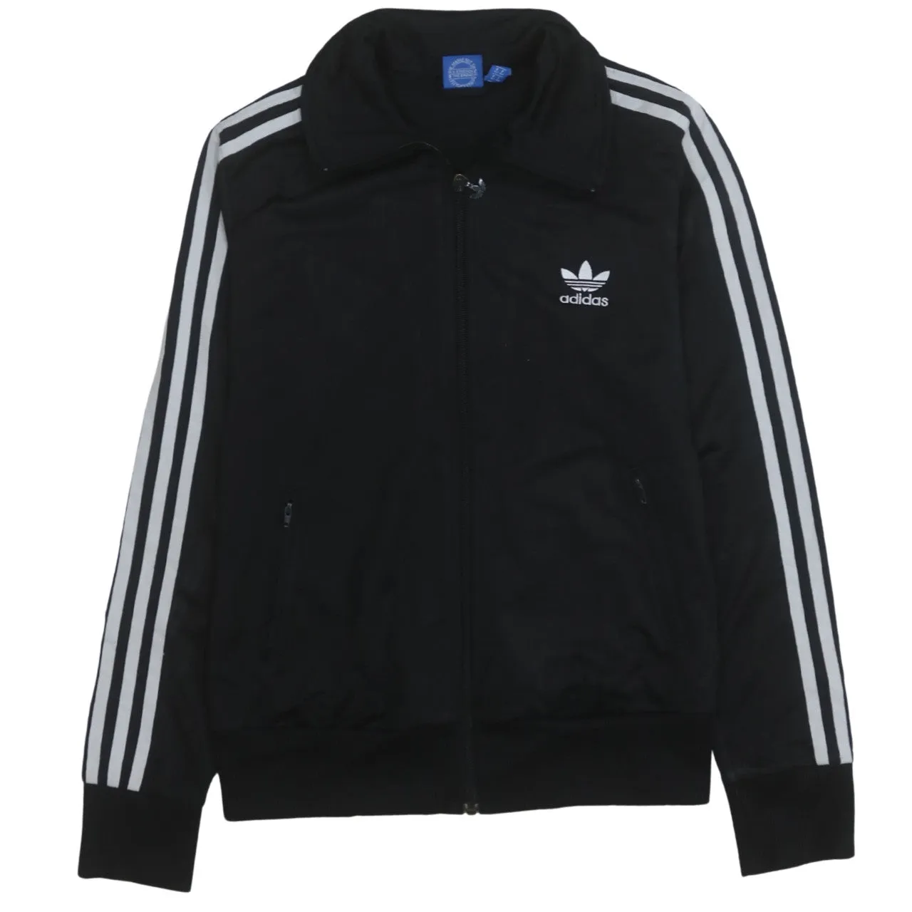 Adidas 90's Striped Sleeve Full Zip Up Sweatshirt Medium Black sold by Vintage Club