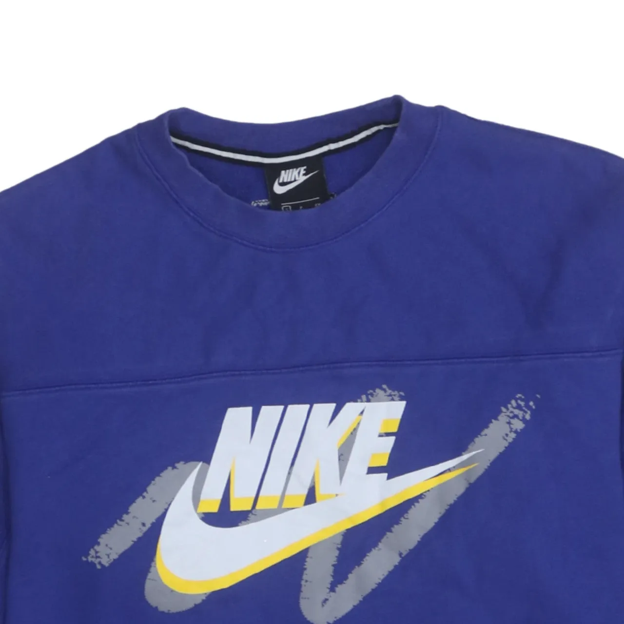 Nike 90's Center Middle Swoosh Crew Neck Sweatshirt Small Blue sold by Vintage Club product image thumbnail 3