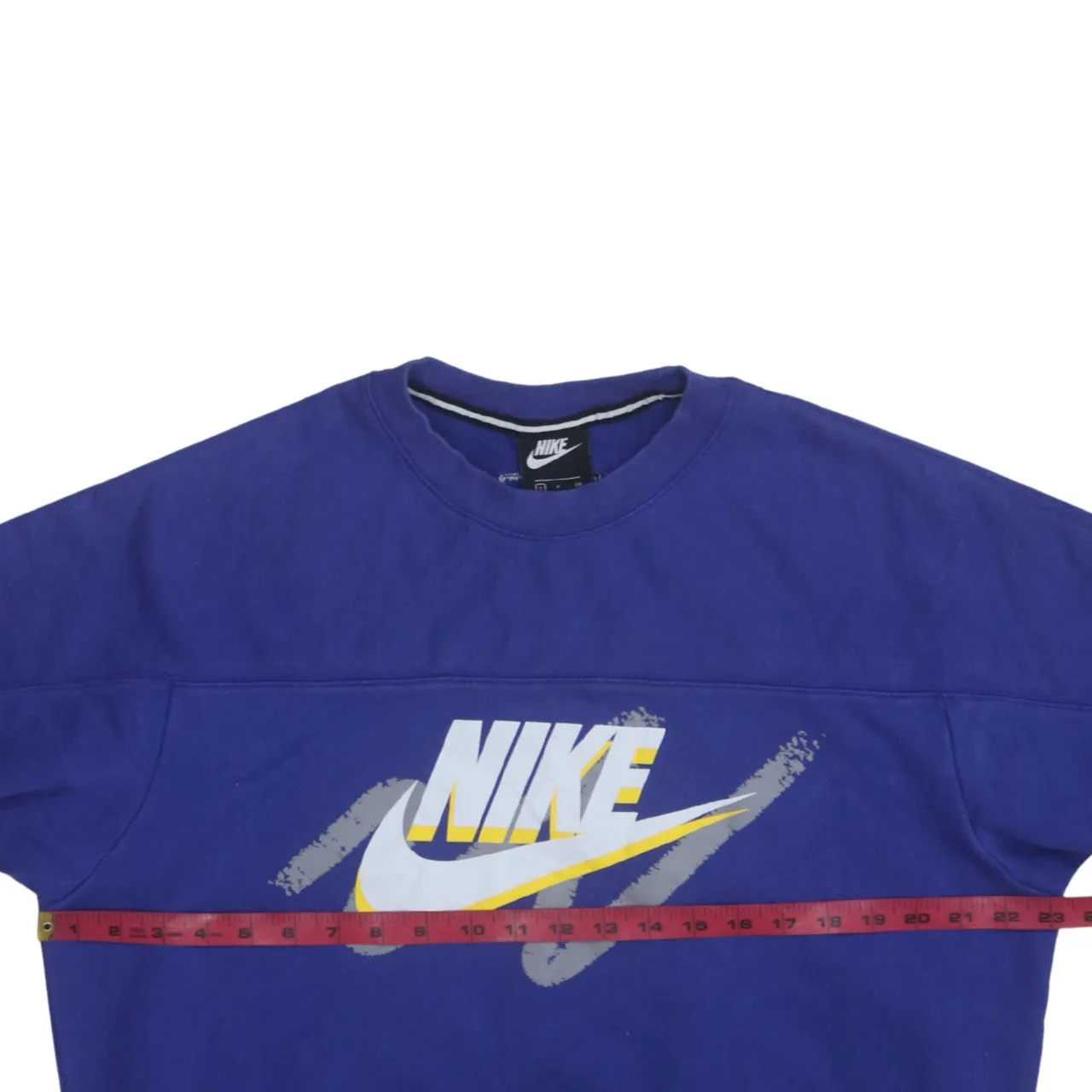 Nike 90's Center Middle Swoosh Crew Neck Sweatshirt Small Blue sold by Vintage Club product image thumbnail 5