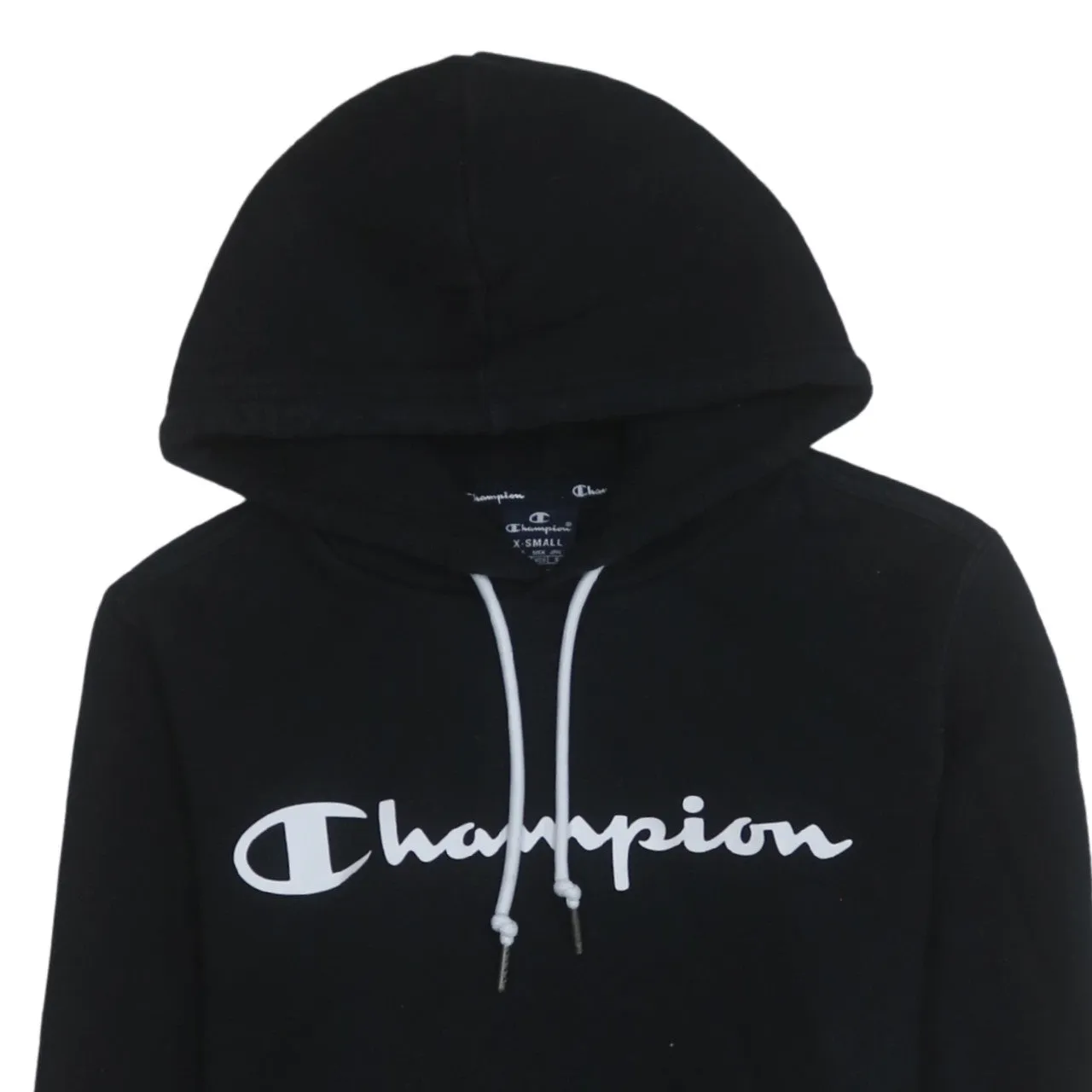 Champion 90's Spellout Pullover Hoodie XSmall Black sold by Vintage Club product image thumbnail 3