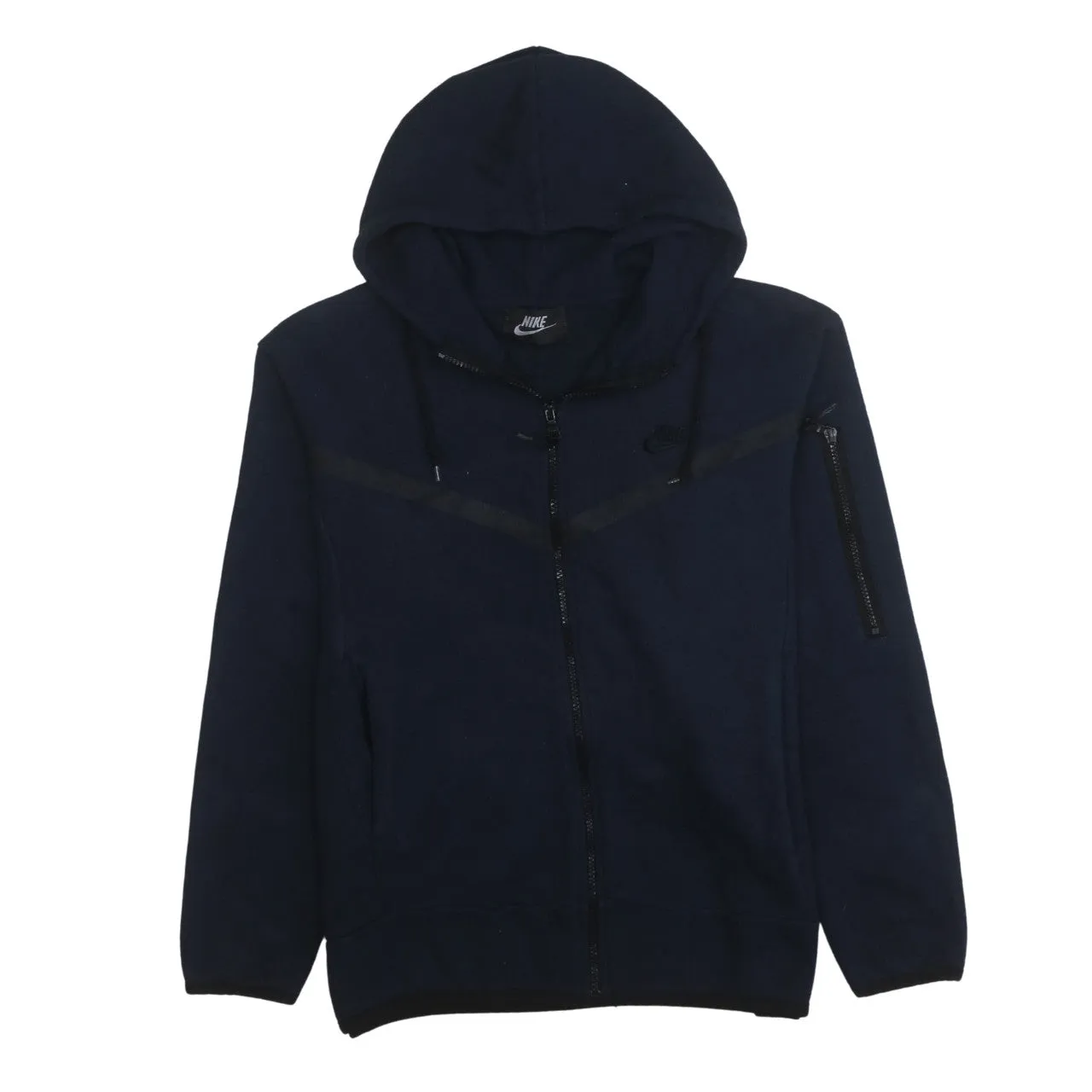 Nike 90's Swoosh Full Zip Up Hoodie Small Navy Blue sold by Vintage Club