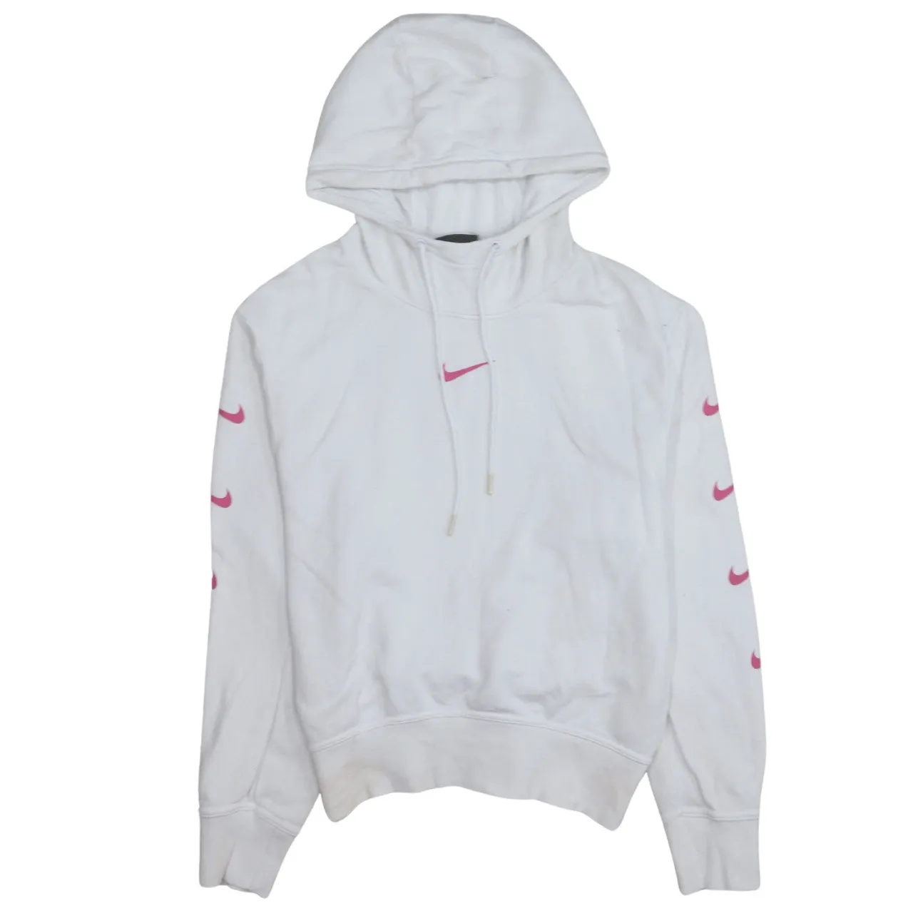 Nike 90's Center Middle Swoosh Pullover Hoodie Small White sold by Vintage Club