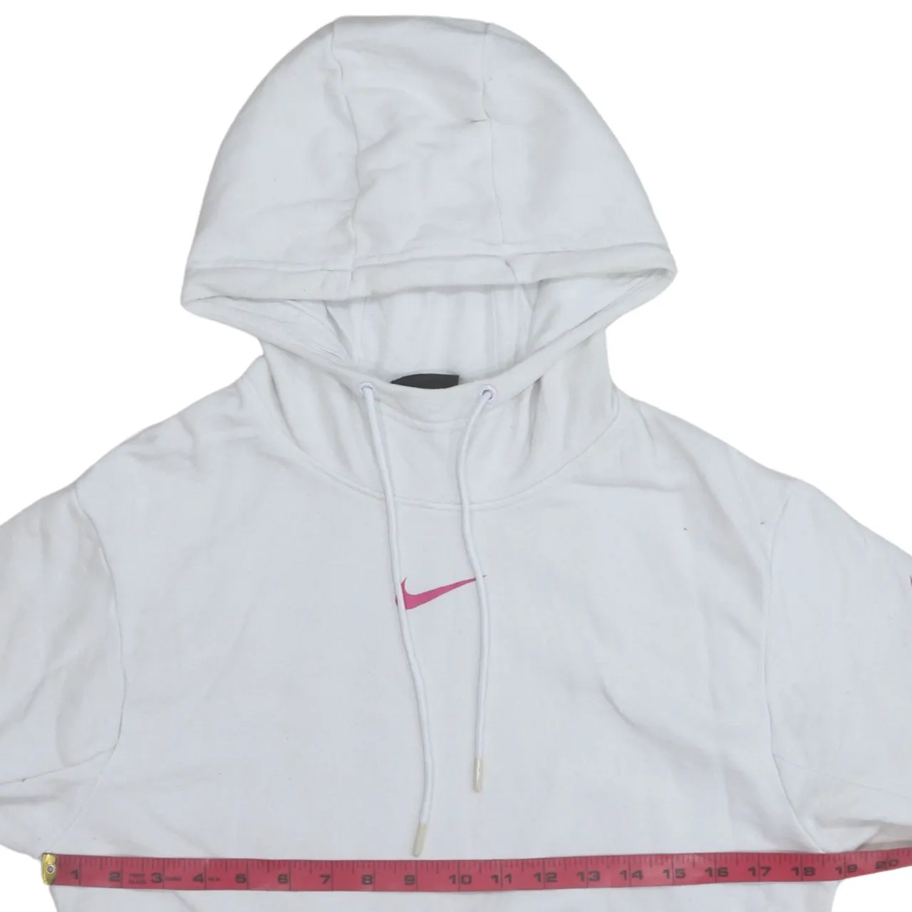 Nike 90's Center Middle Swoosh Pullover Hoodie Small White sold by Vintage Club product image thumbnail 5