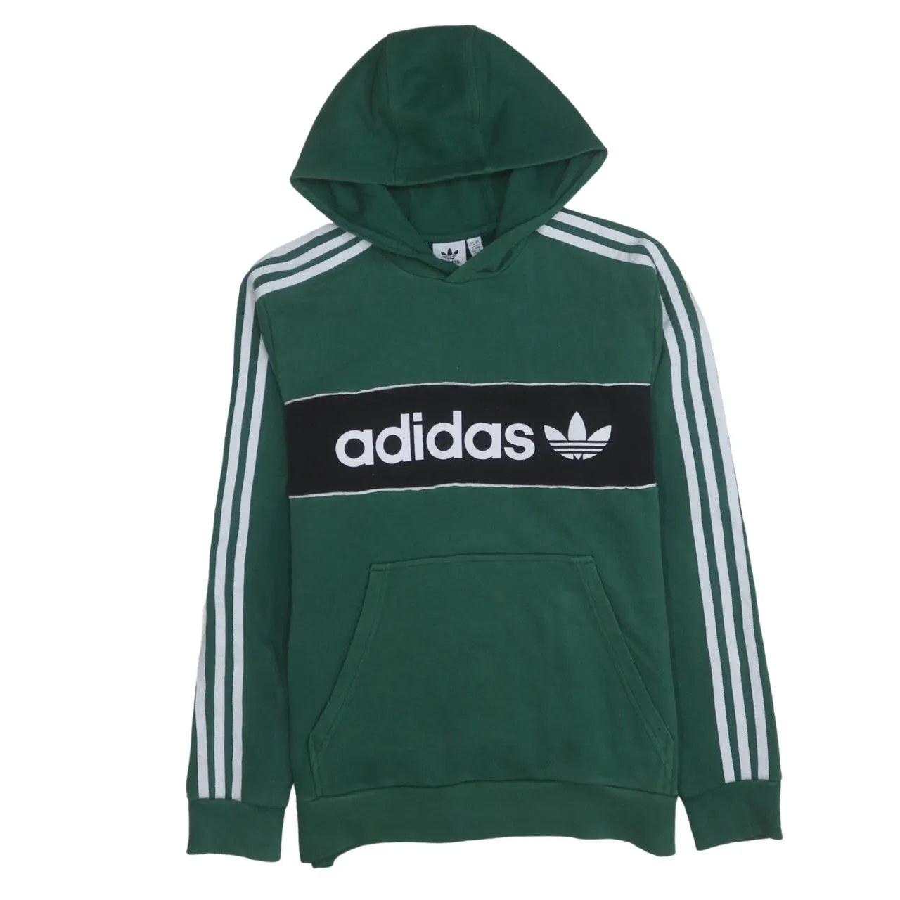 Adidas 90's Spellout Pullover Hoodie Large Green sold by Vintage Club