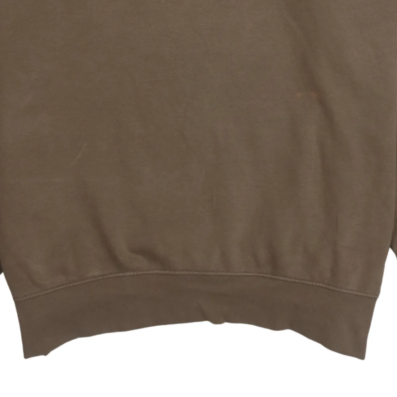 Nike Brown Hoodie Men's Small Embroidered Swoosh Drawstring Hood Ribbed Cuffs Sweatshirt sold by Vintage Club product image thumbnail 4