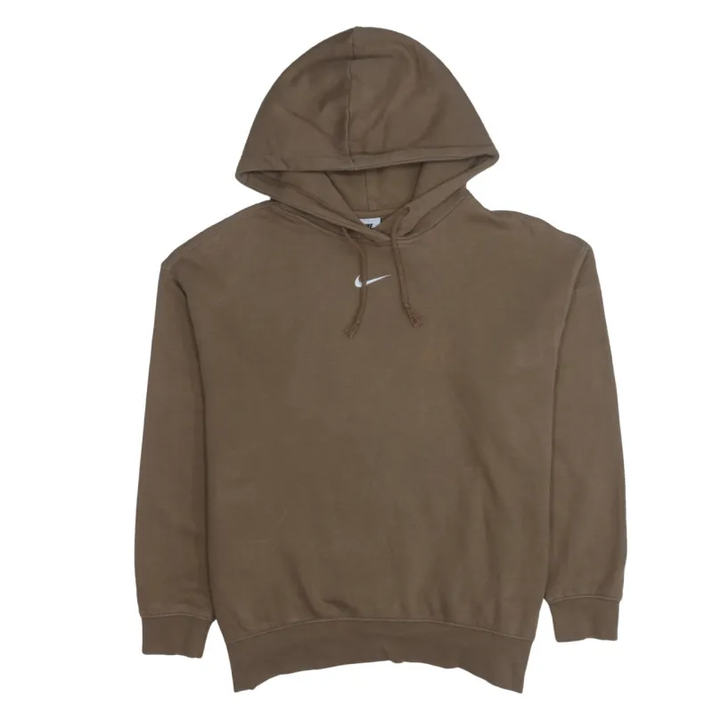 Nike 90's Center Middle Swoosh Pullover Hoodie Small Brown sold by Vintage Club