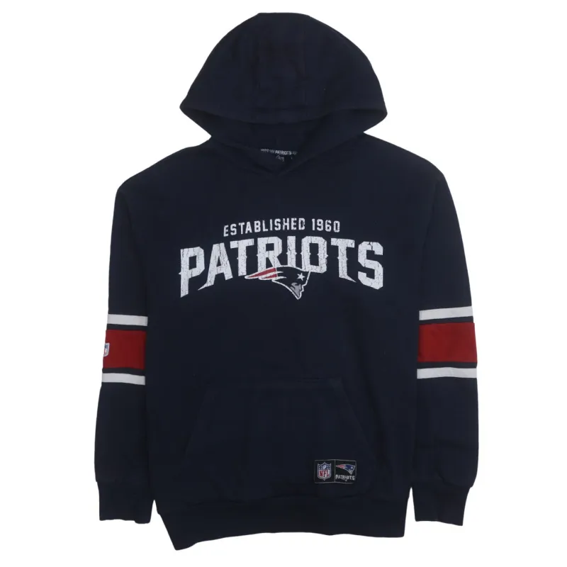NFL 90's Patriots Pullover Hoodie Medium Navy Blue sold by Vintage Club