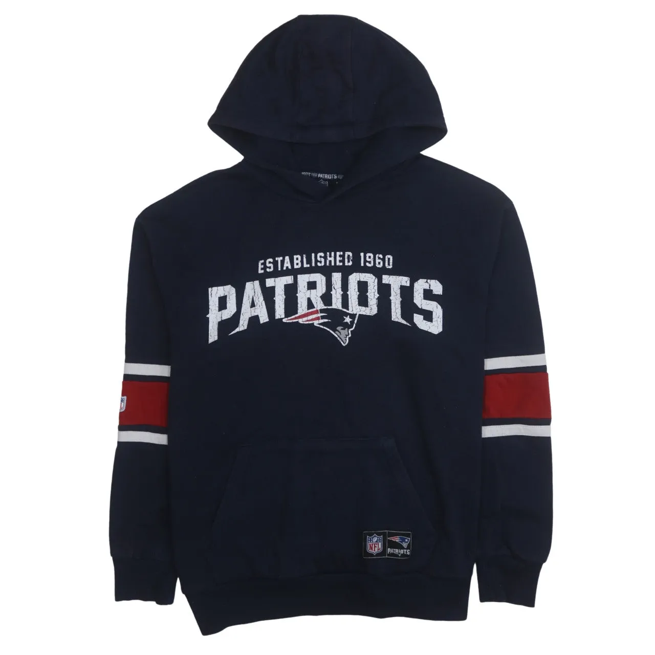 NFL 90's Patriots Pullover Hoodie Medium Navy Blue sold by Vintage Club
