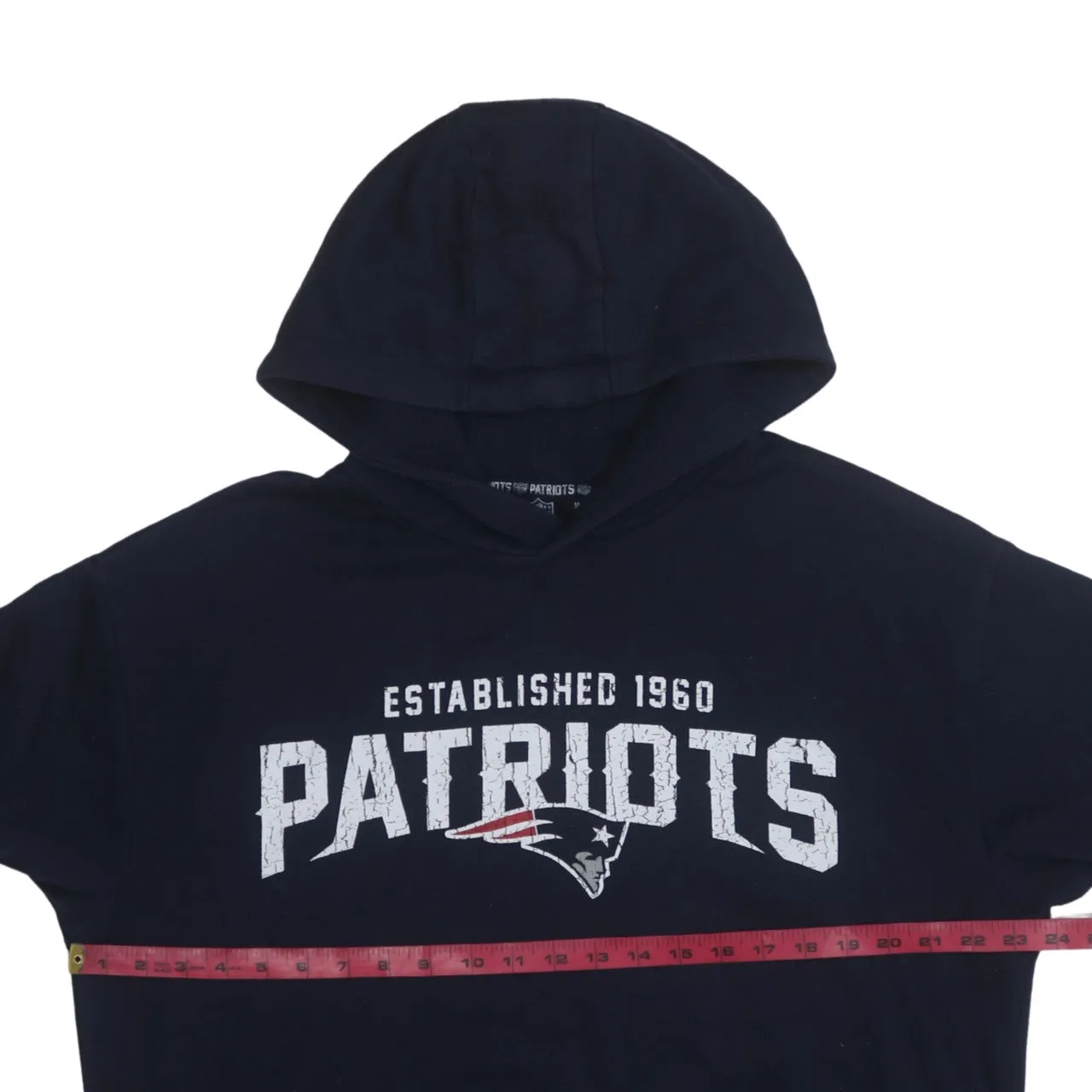 NFL 90's Patriots Pullover Hoodie Medium Navy Blue sold by Vintage Club product image thumbnail 5