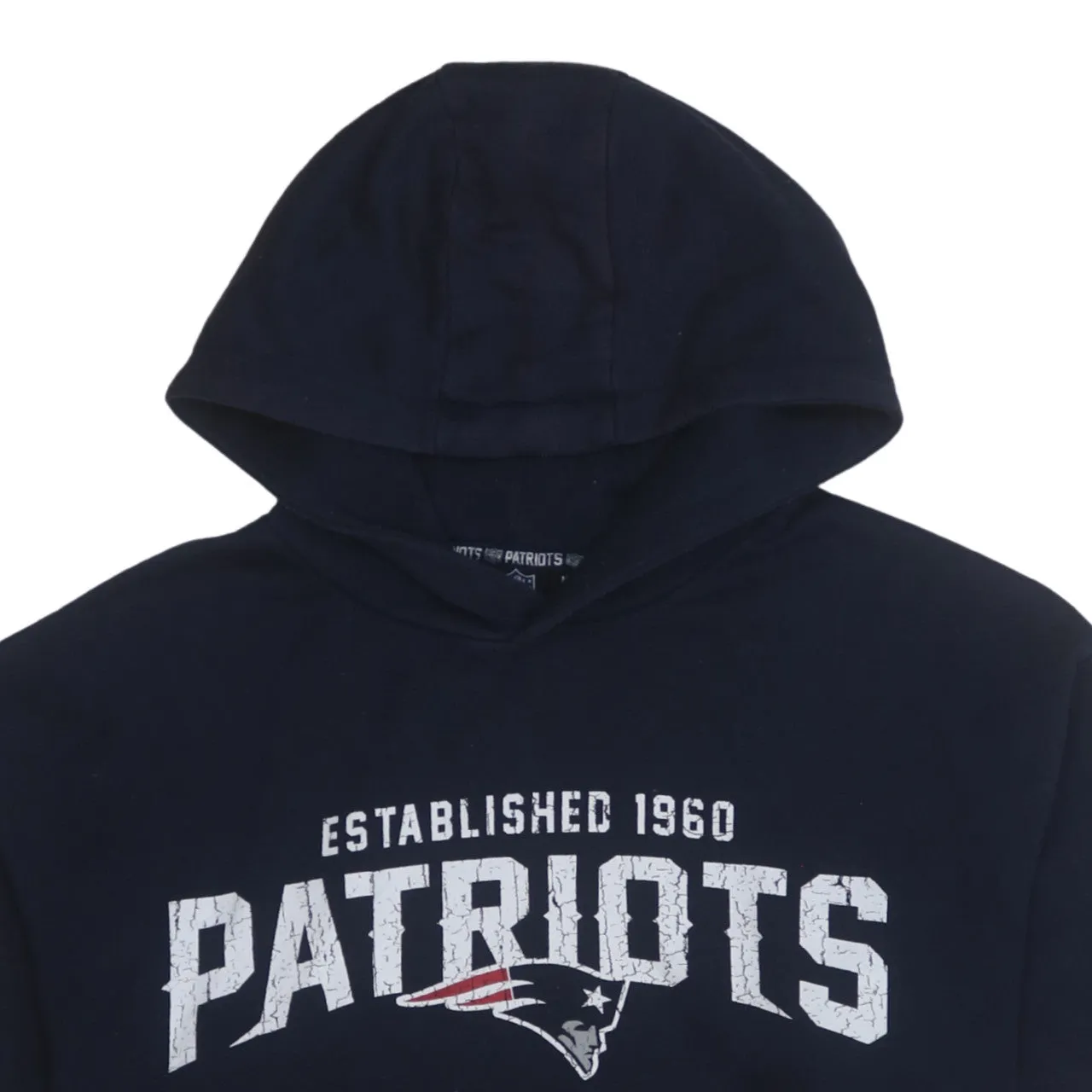 NFL 90's Patriots Pullover Hoodie Medium Navy Blue sold by Vintage Club product image thumbnail 3