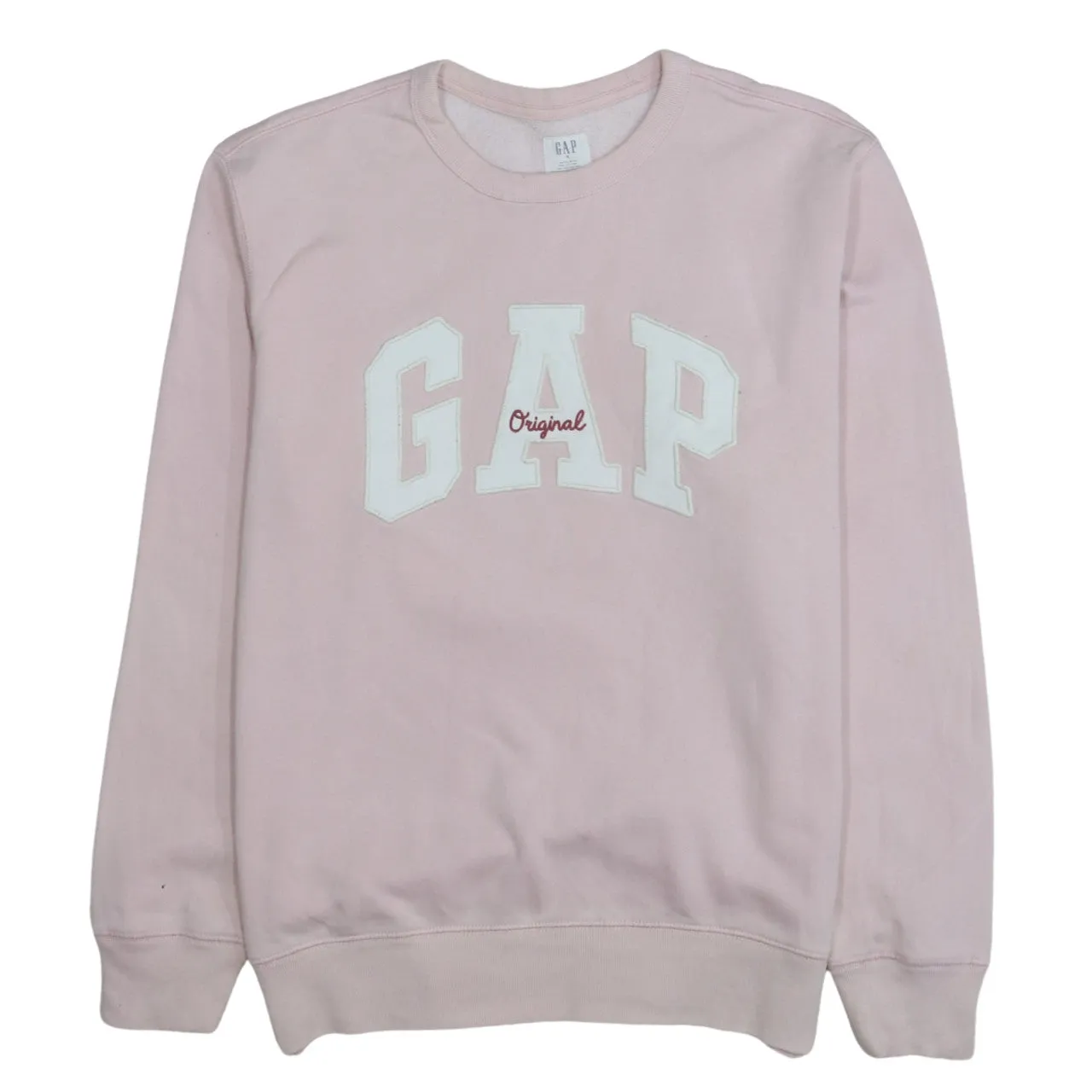 Gap 90's Spellout Crew Neck Sweatshirt Small Pink sold by Vintage Club