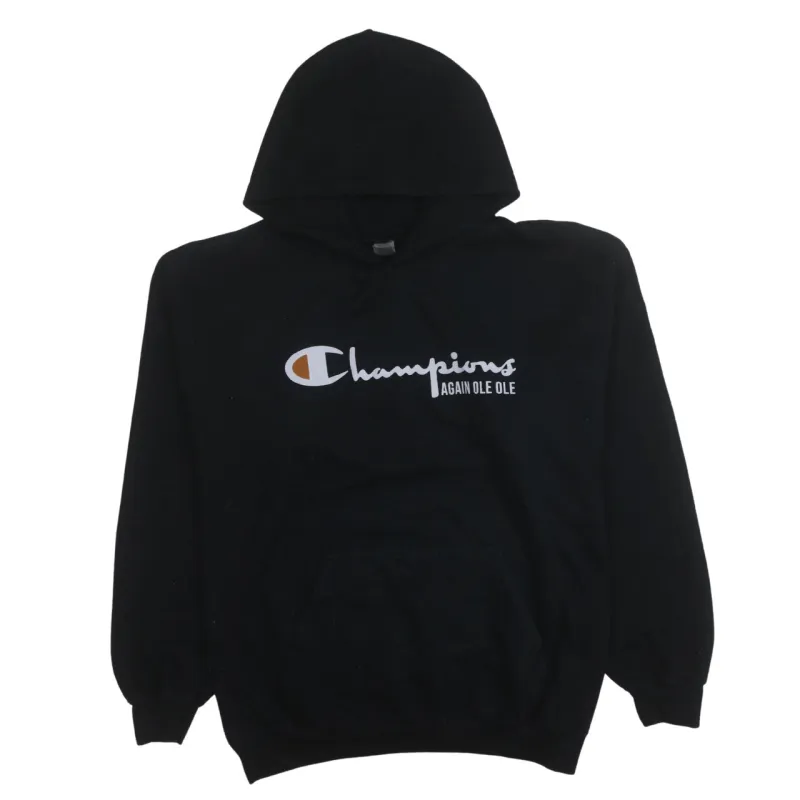 Champion 90's Spellout Pullover Hoodie Large Black sold by Vintage Club