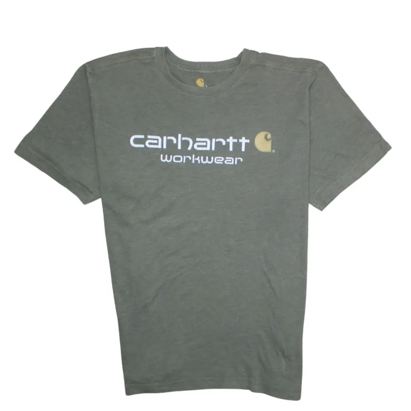 Carhartt 90's Spellout Short Sleeves T Shirt Large Green made by Carhartt
