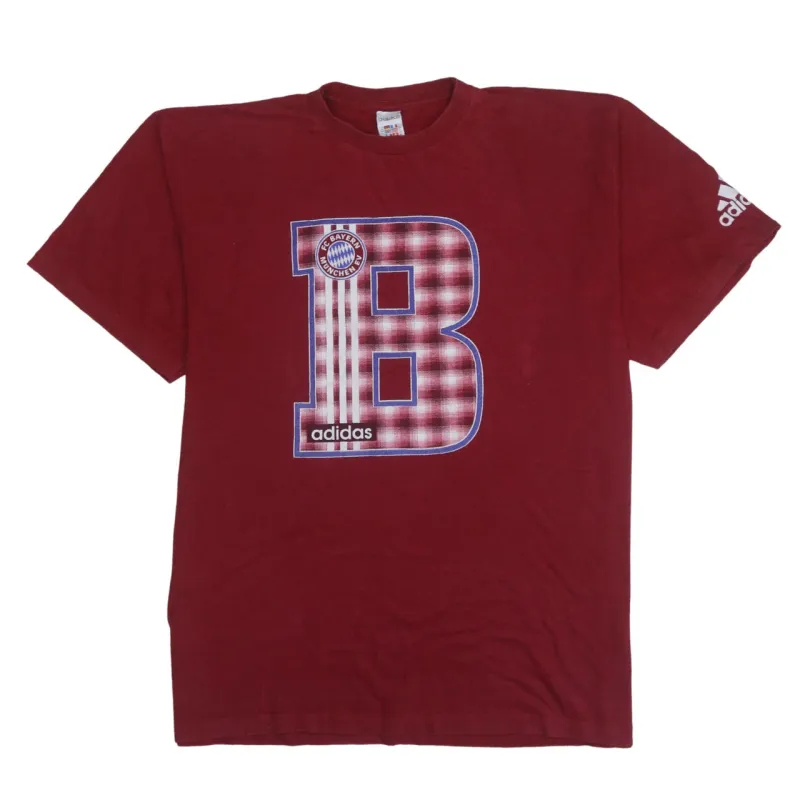 Adidas 90's Short Sleeves Crew Neck T Shirt XLarge Red sold by Vintage Club