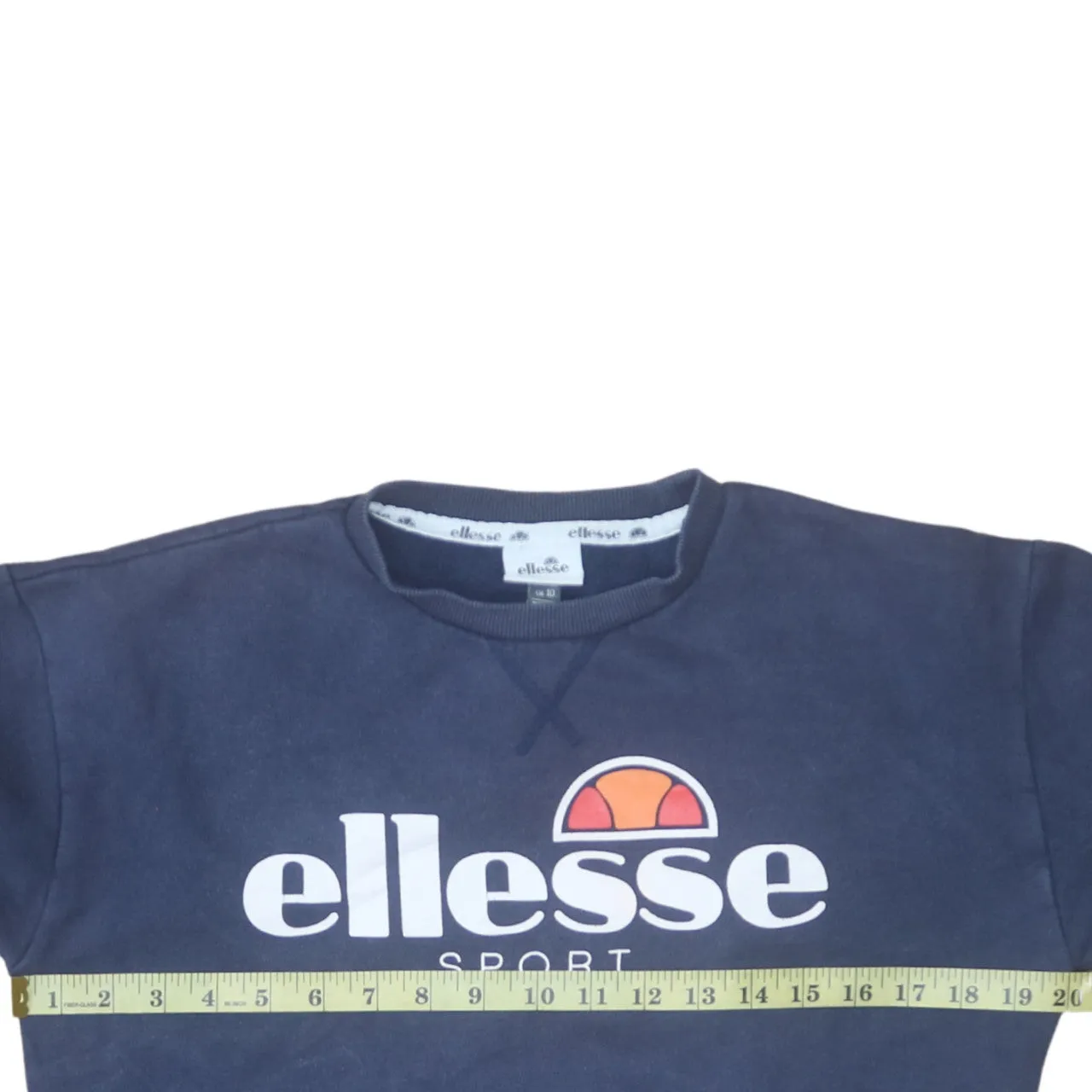 Ellesse Navy Blue Sweatshirt Women's Small Printed Sport Logo Crewneck Pullover Fleece Top sold by Vintage Club product image thumbnail 5