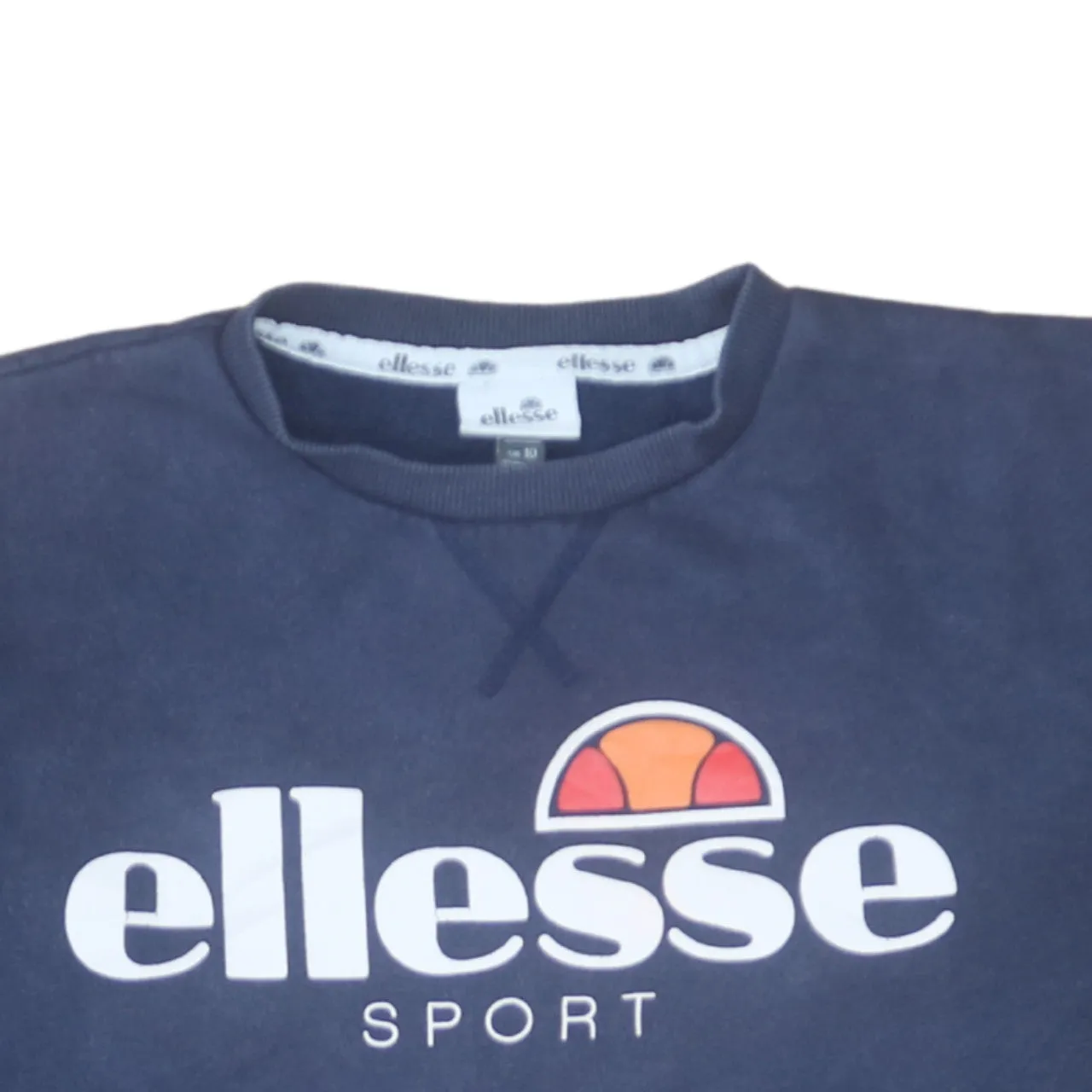 Ellesse Navy Blue Sweatshirt Women's Small Printed Sport Logo Crewneck Pullover Fleece Top sold by Vintage Club product image thumbnail 3