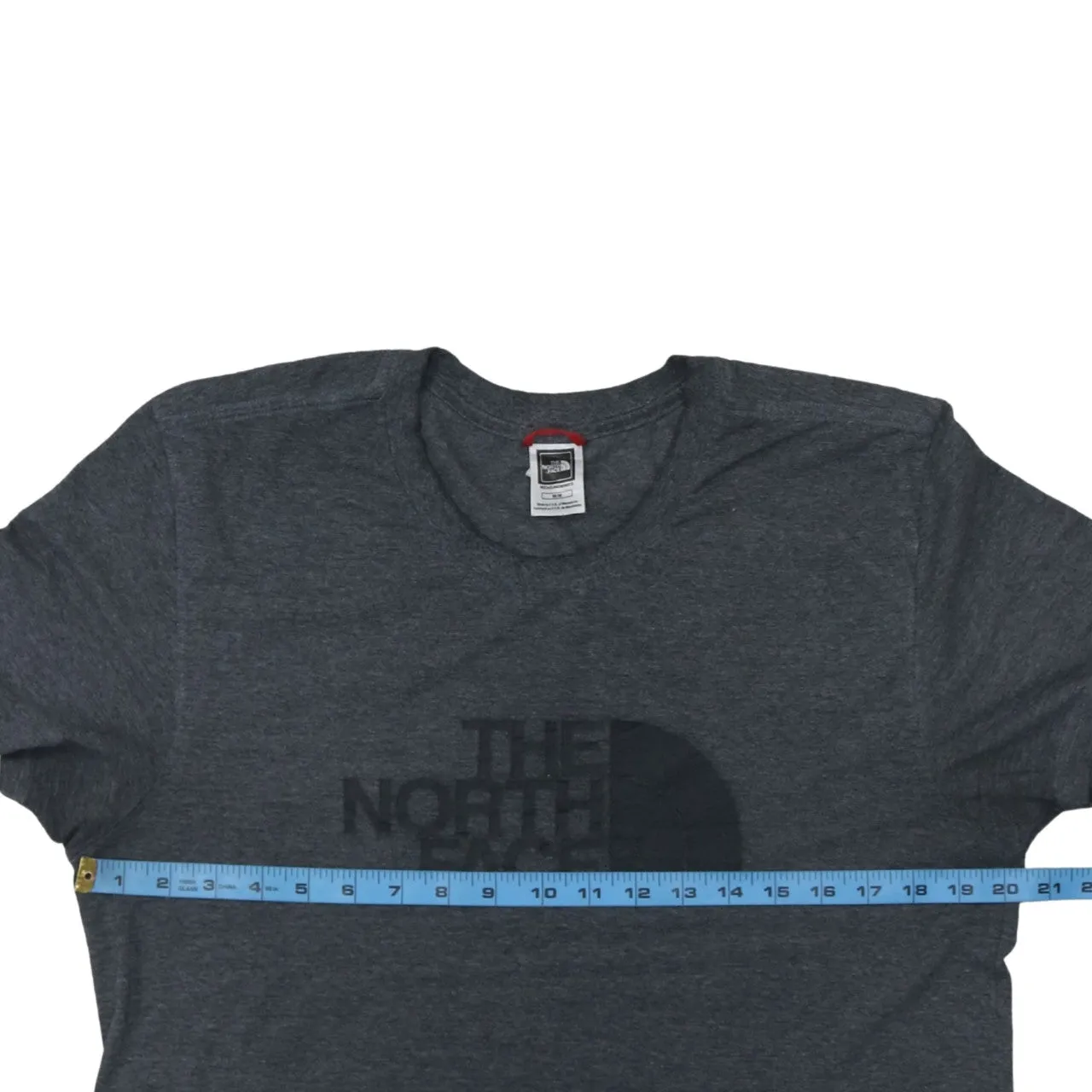 The North Face Charcoal Grey T Shirt Men's Medium Printed Big Logo Casual Tee sold by Vintage Club product image thumbnail 5