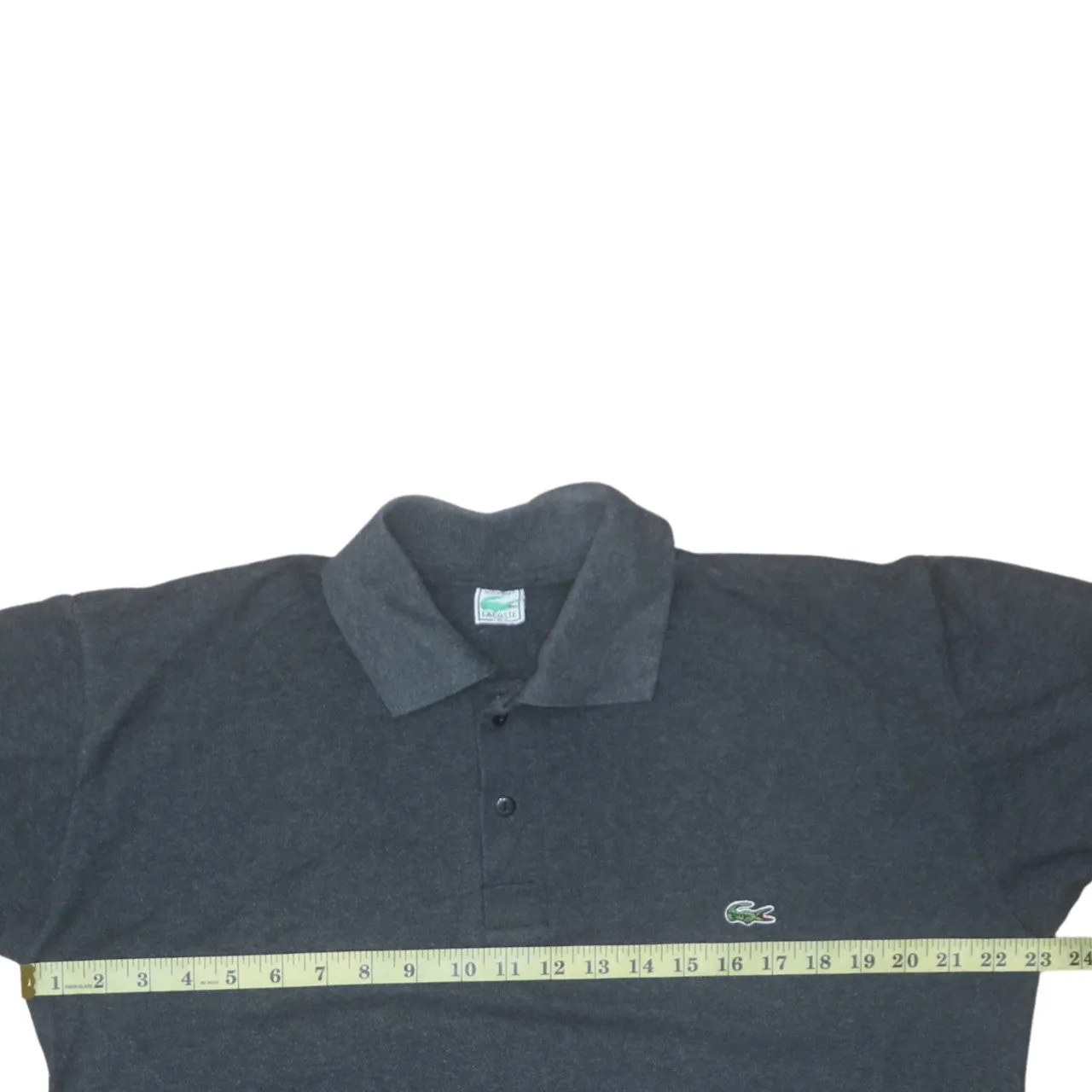 Lacoste Charcoal Black Polo Shirt Women’s XLarge Embroidered Croc Logo Short Sleeve Top sold by Vintage Club product image thumbnail 5