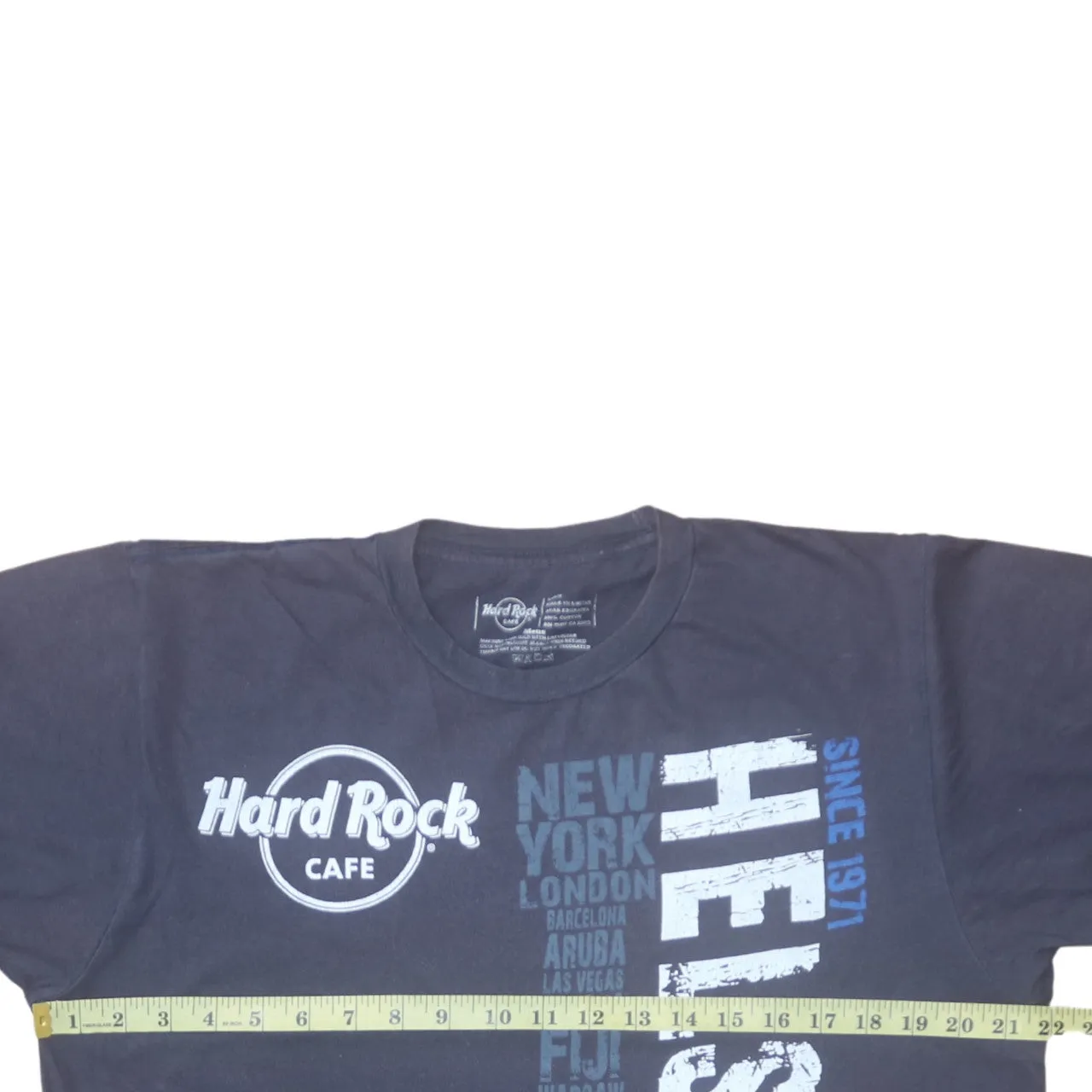 Hard Rock Cafe Navy Blue T Shirt Men’s Large Printed Helsinki Graphic Casual Top Tee sold by Vintage Club product image thumbnail 5