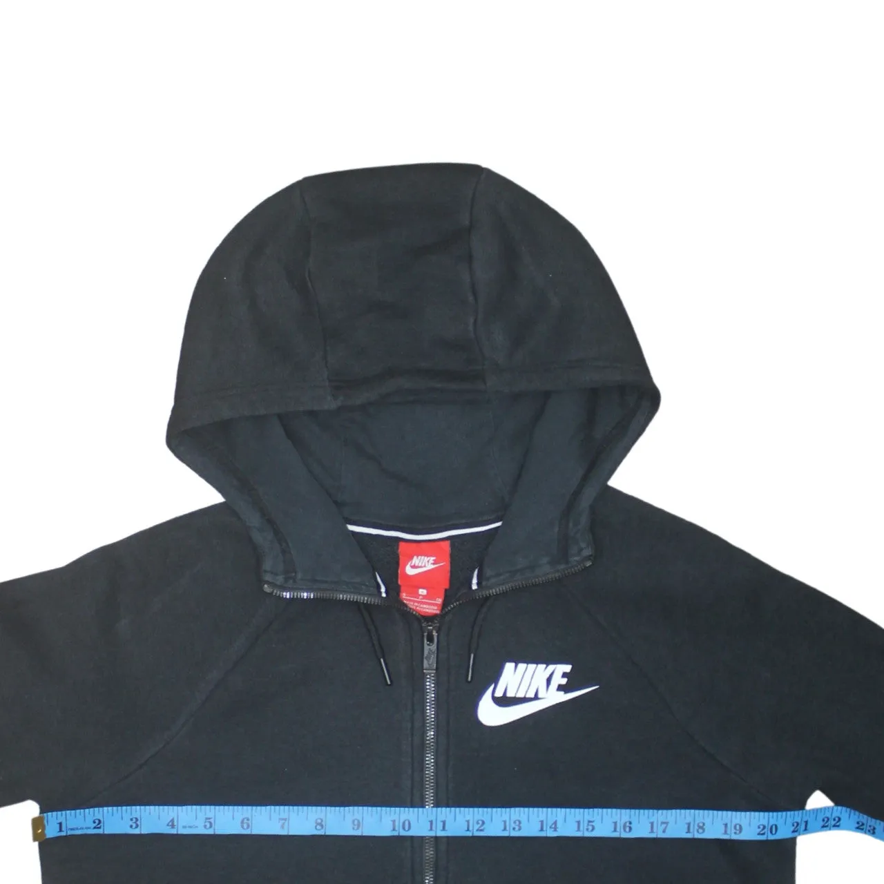 Nike 90's Swoosh Full Zip Up Hoodie Small Black sold by Vintage Club product image thumbnail 5